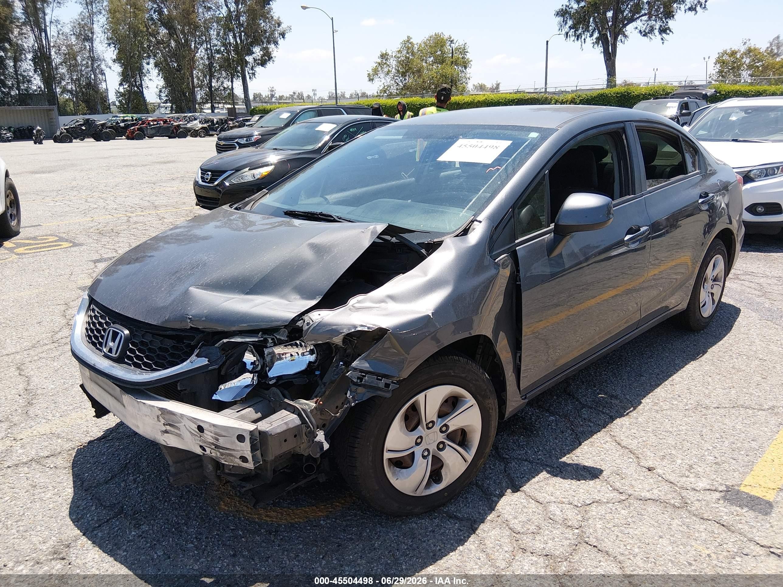 2013 Honda Civic Lx Gray vin: 2HGFB2F53DH507724