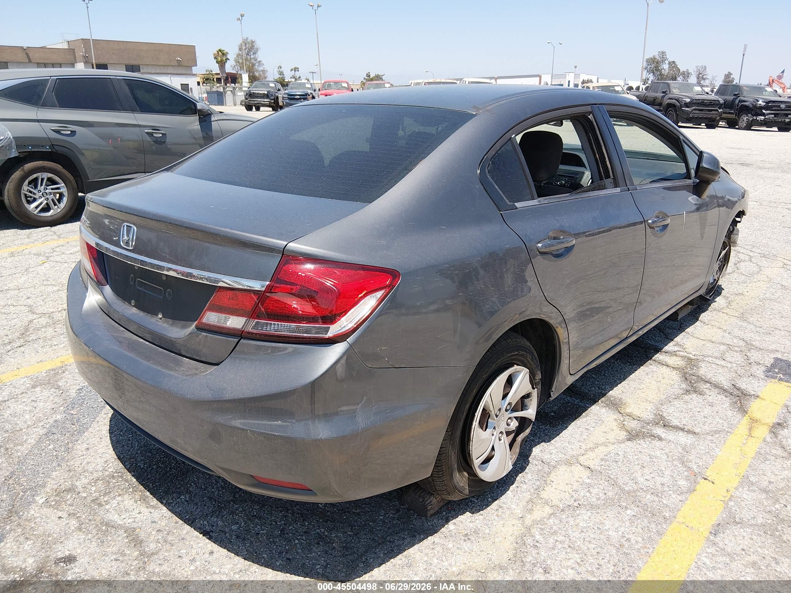 2013 Honda Civic Lx Gray vin: 2HGFB2F53DH507724