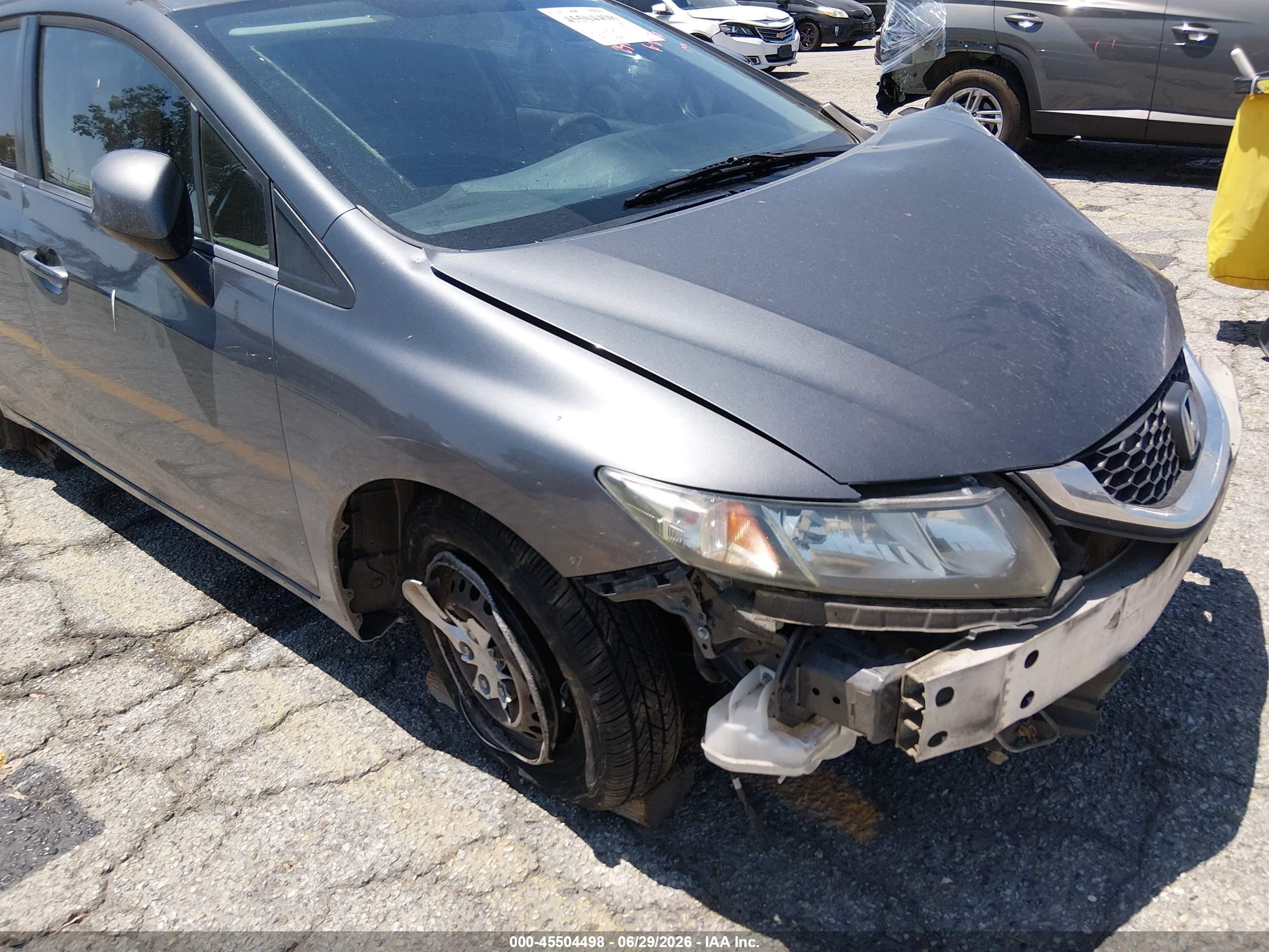 2013 Honda Civic Lx Gray vin: 2HGFB2F53DH507724