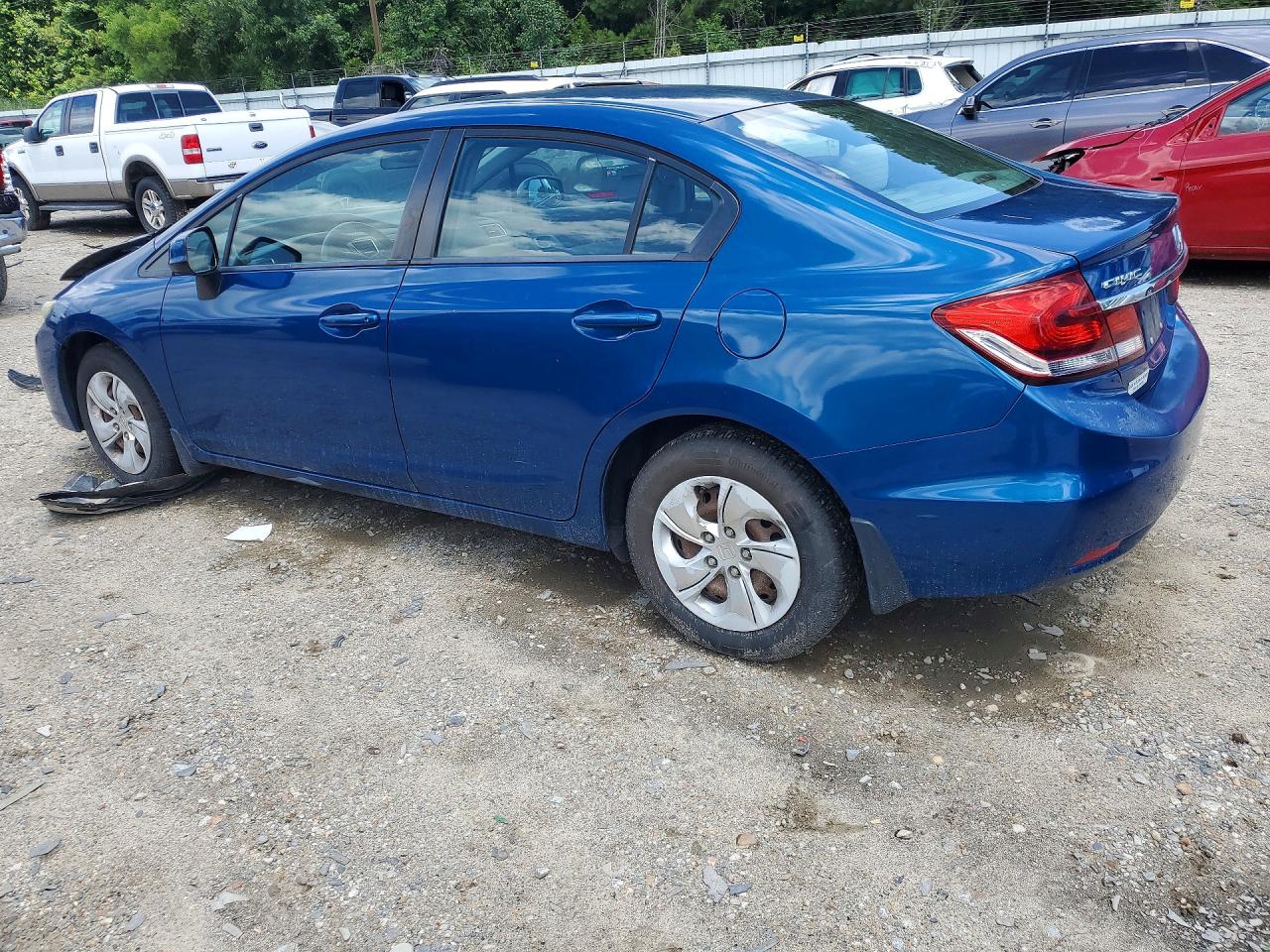 2013 Honda Civic Lx Blue vin: 2HGFB2F53DH510607