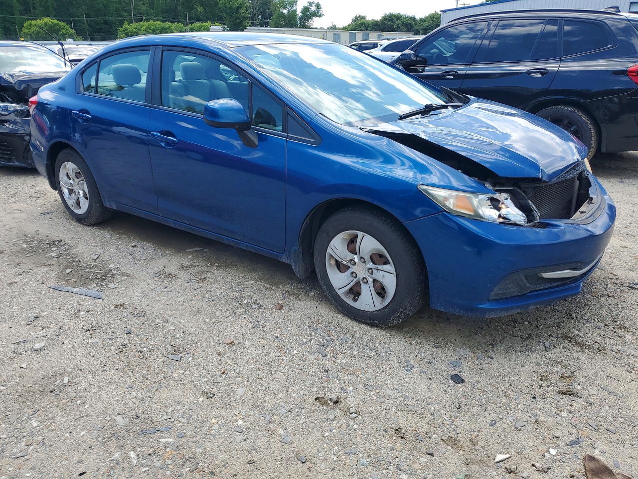 2013 Honda Civic Lx Blue vin: 2HGFB2F53DH510607