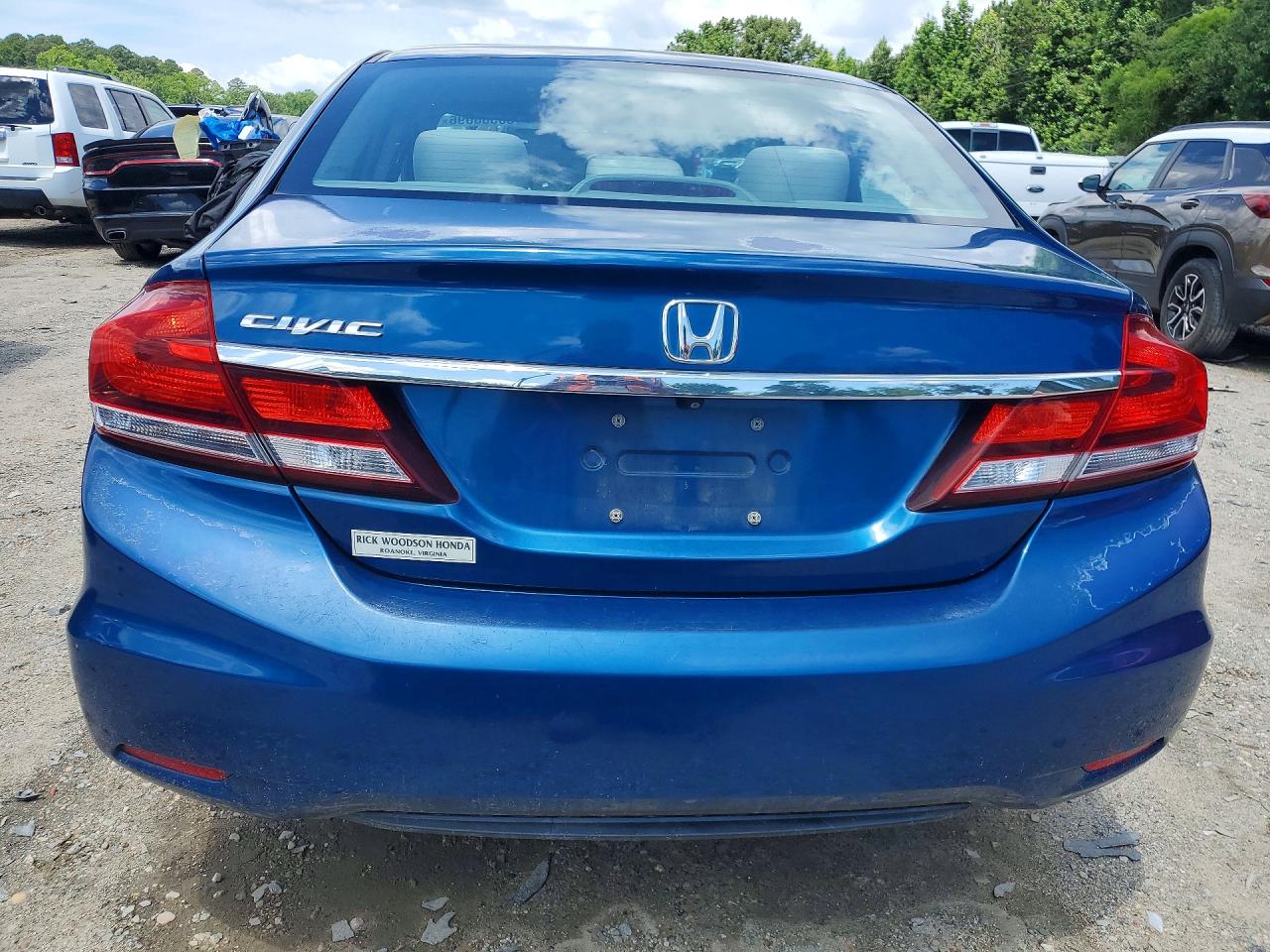 2013 Honda Civic Lx Blue vin: 2HGFB2F53DH510607