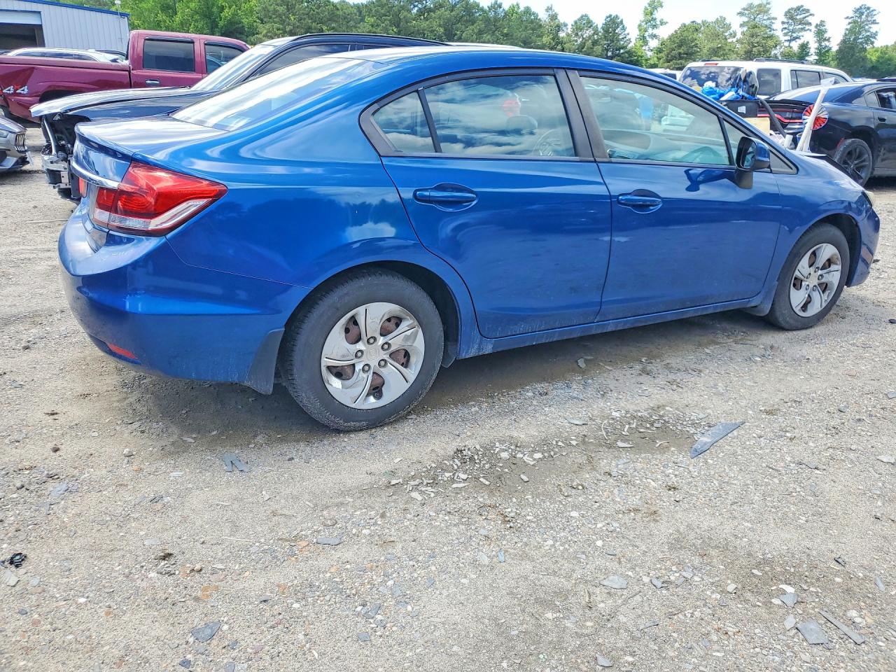 2013 Honda Civic Lx Blue vin: 2HGFB2F53DH510607
