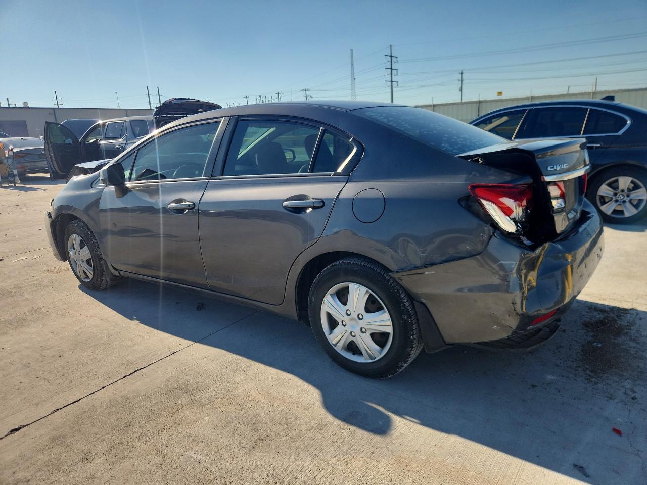 2013 Honda Civic Lx Gray vin: 2HGFB2F53DH516875