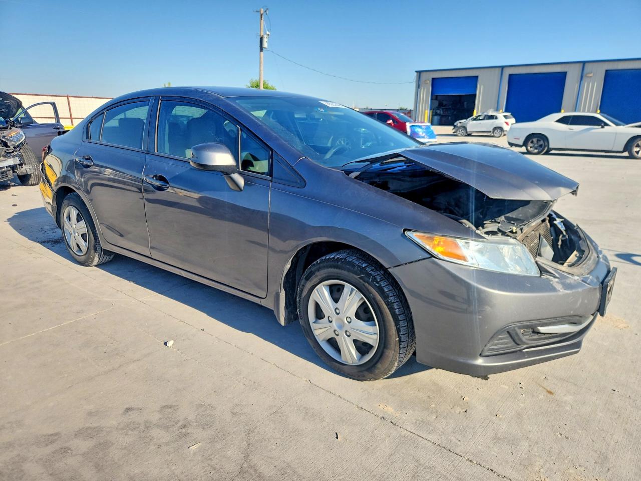 2013 Honda Civic Lx Gray vin: 2HGFB2F53DH516875