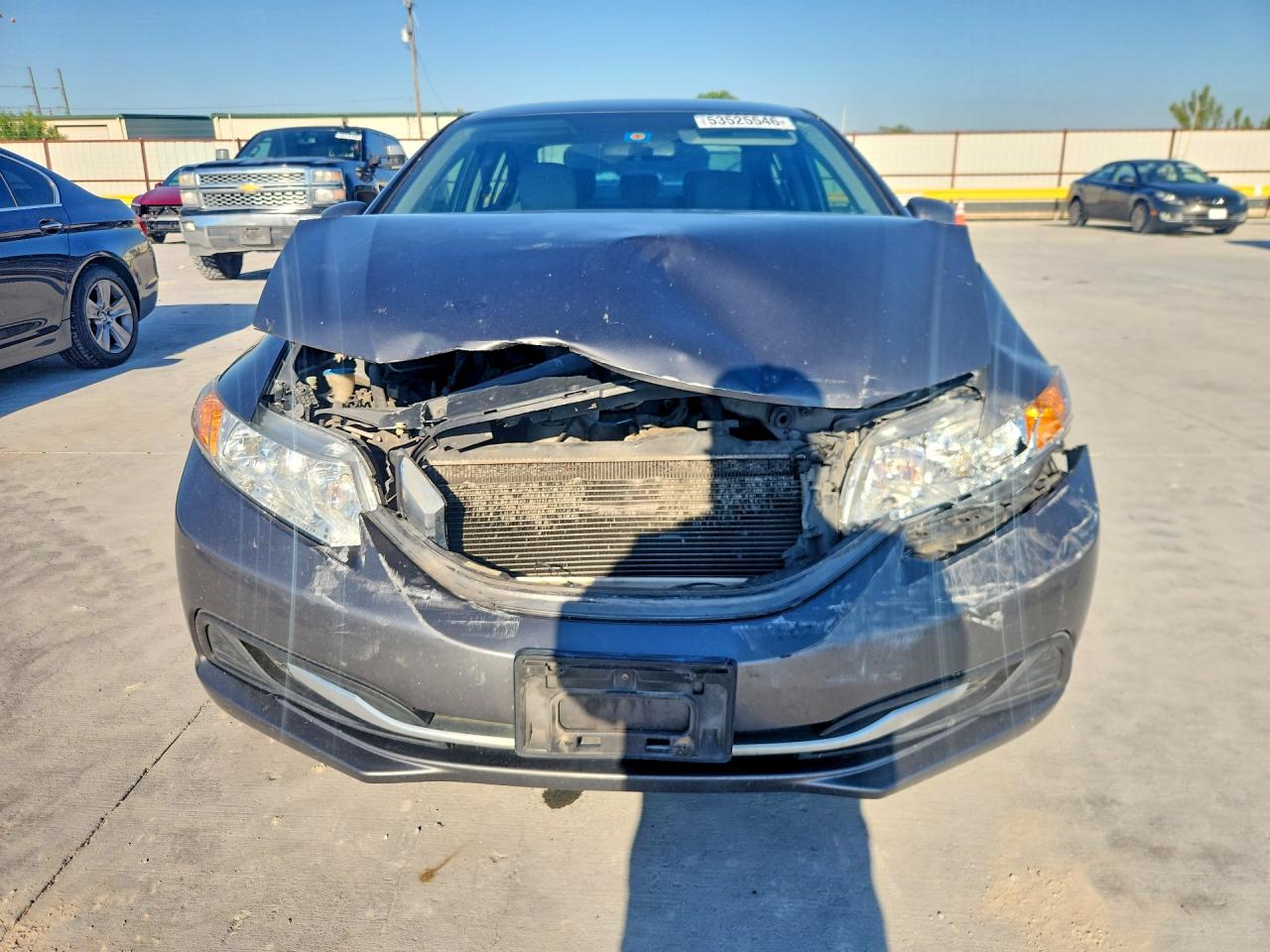 2013 Honda Civic Lx Gray vin: 2HGFB2F53DH516875
