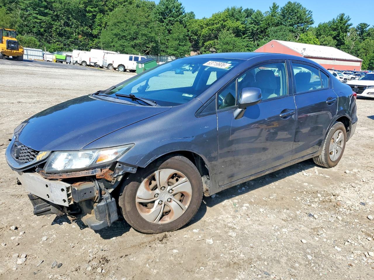 2013 Honda Civic Lx Gray vin: 2HGFB2F53DH519565