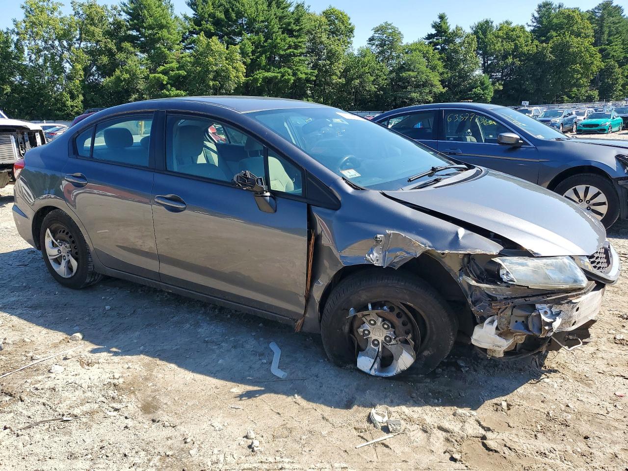 2013 Honda Civic Lx Gray vin: 2HGFB2F53DH519565