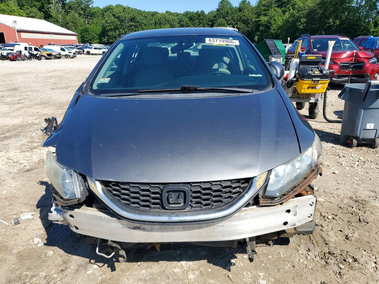 2013 Honda Civic Lx Gray vin: 2HGFB2F53DH519565