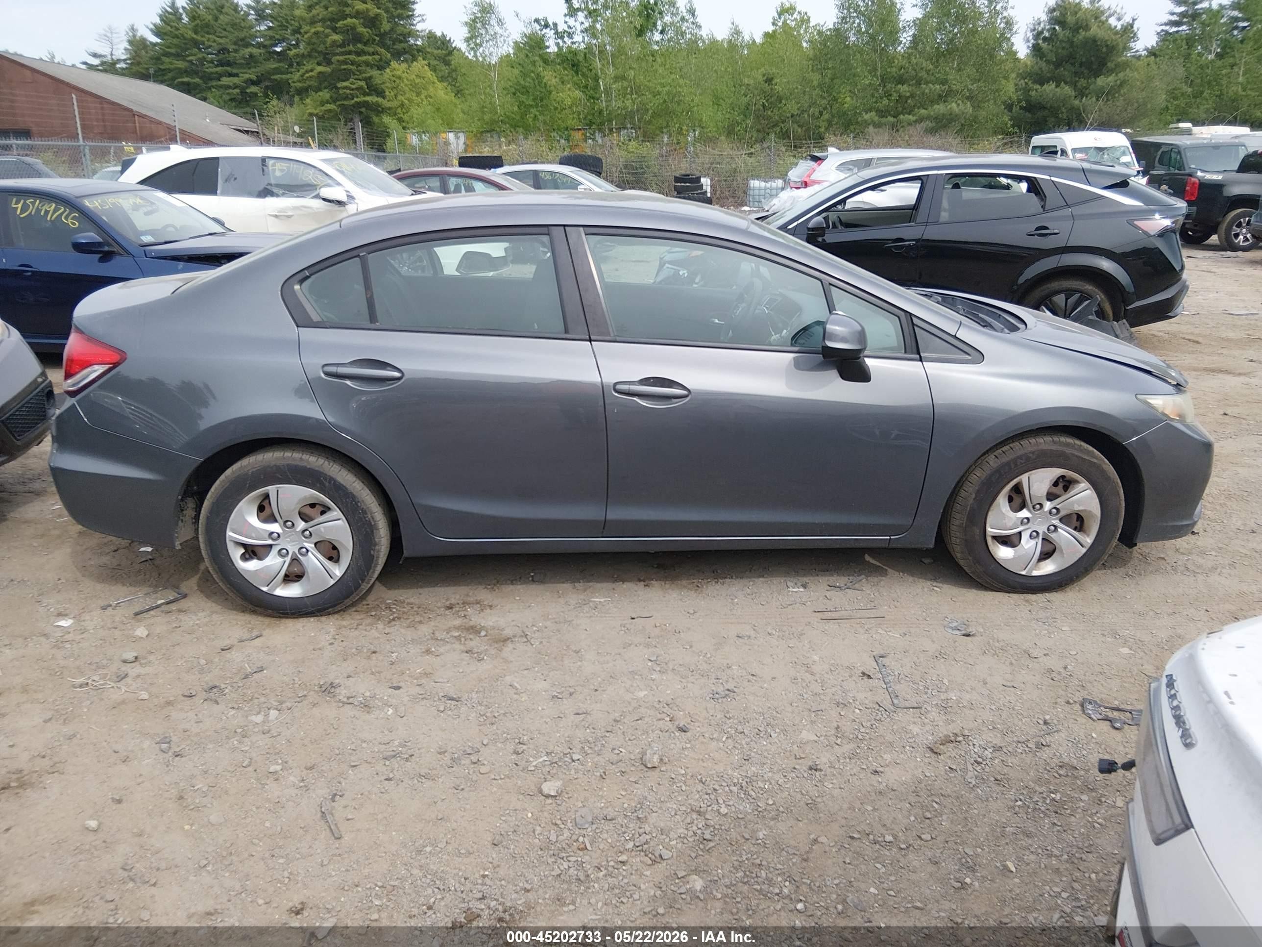 2013 Honda Civic Lx Gray vin: 2HGFB2F53DH523261
