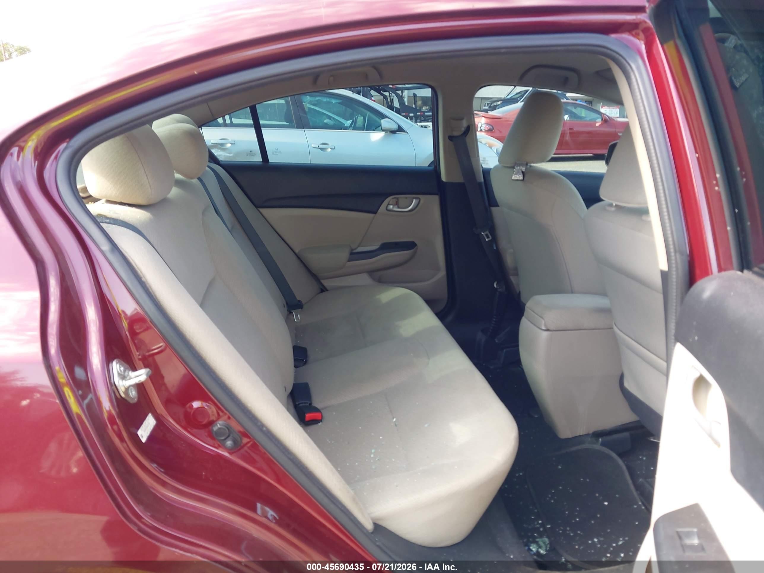 2013 Honda Civic Lx Темно-бордовый vin: 2HGFB2F53DH525706