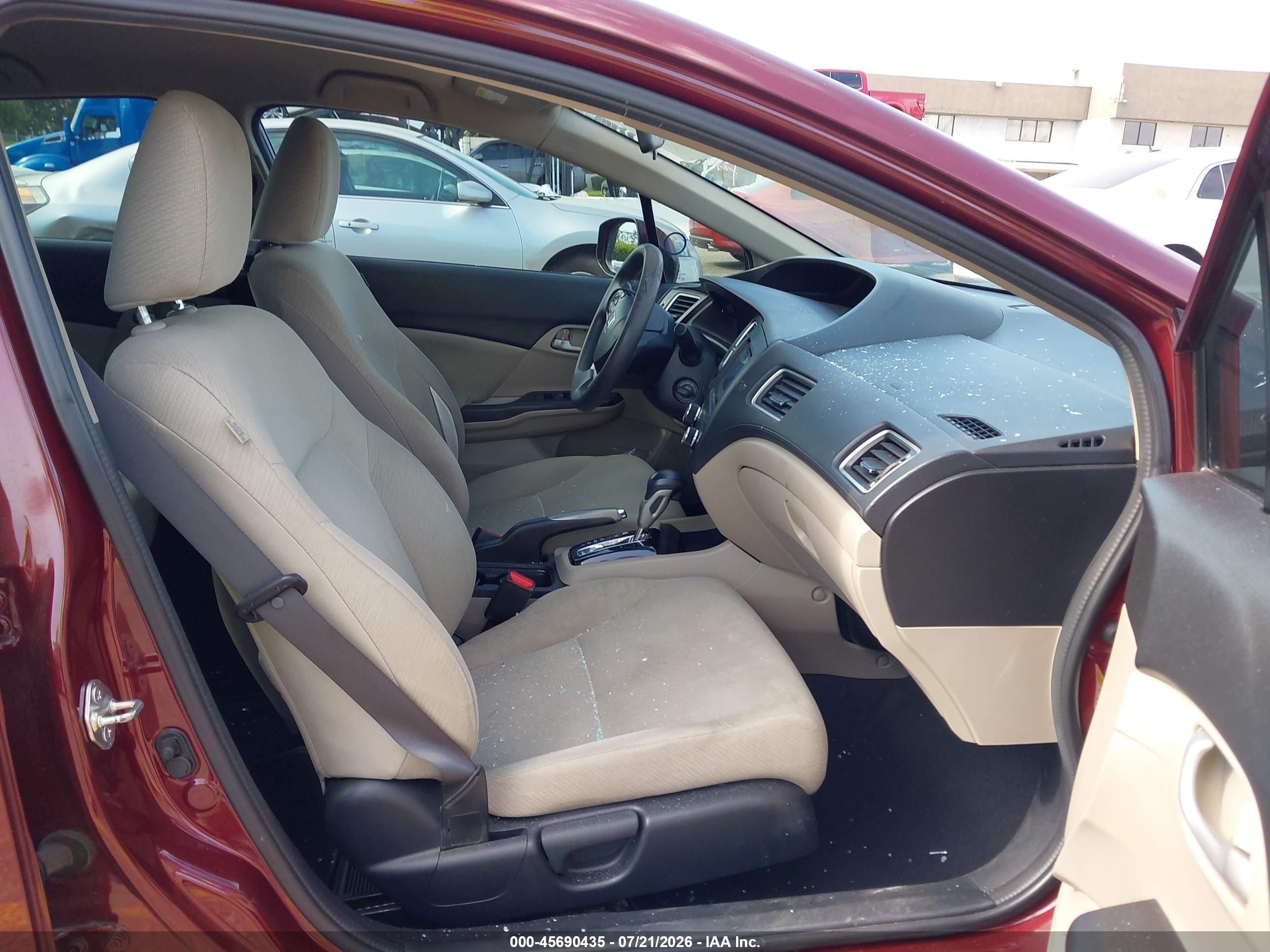 2013 Honda Civic Lx Темно-бордовый vin: 2HGFB2F53DH525706