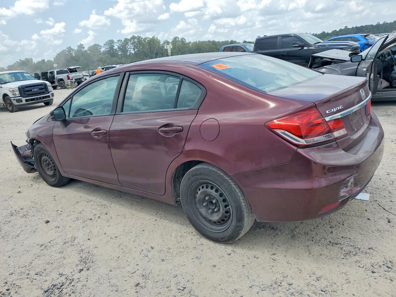 2013 Honda Civic Lx Maroon vin: 2HGFB2F53DH529867