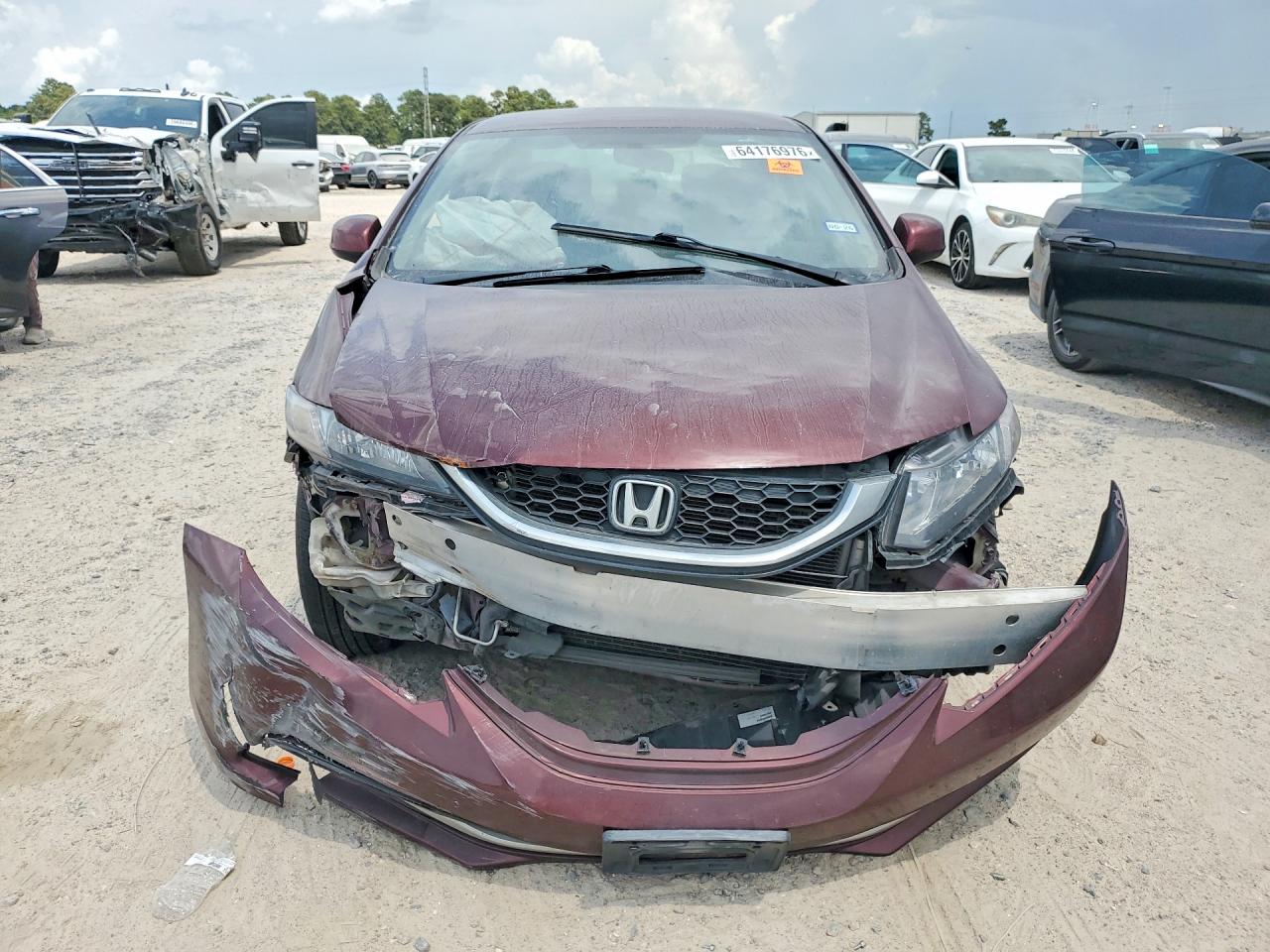 2013 Honda Civic Lx Maroon vin: 2HGFB2F53DH529867