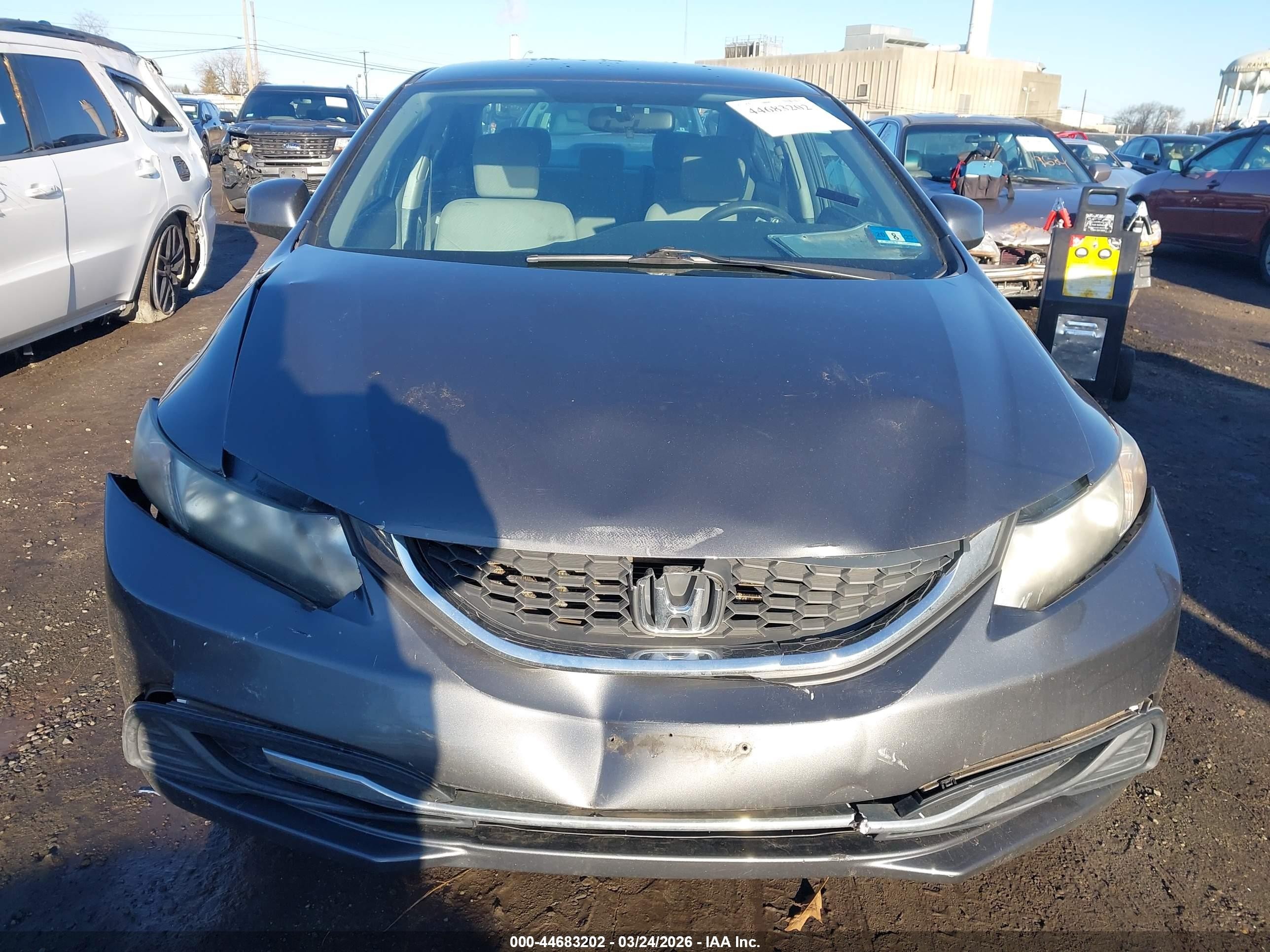 2013 Honda Civic Lx Gray vin: 2HGFB2F53DH544417
