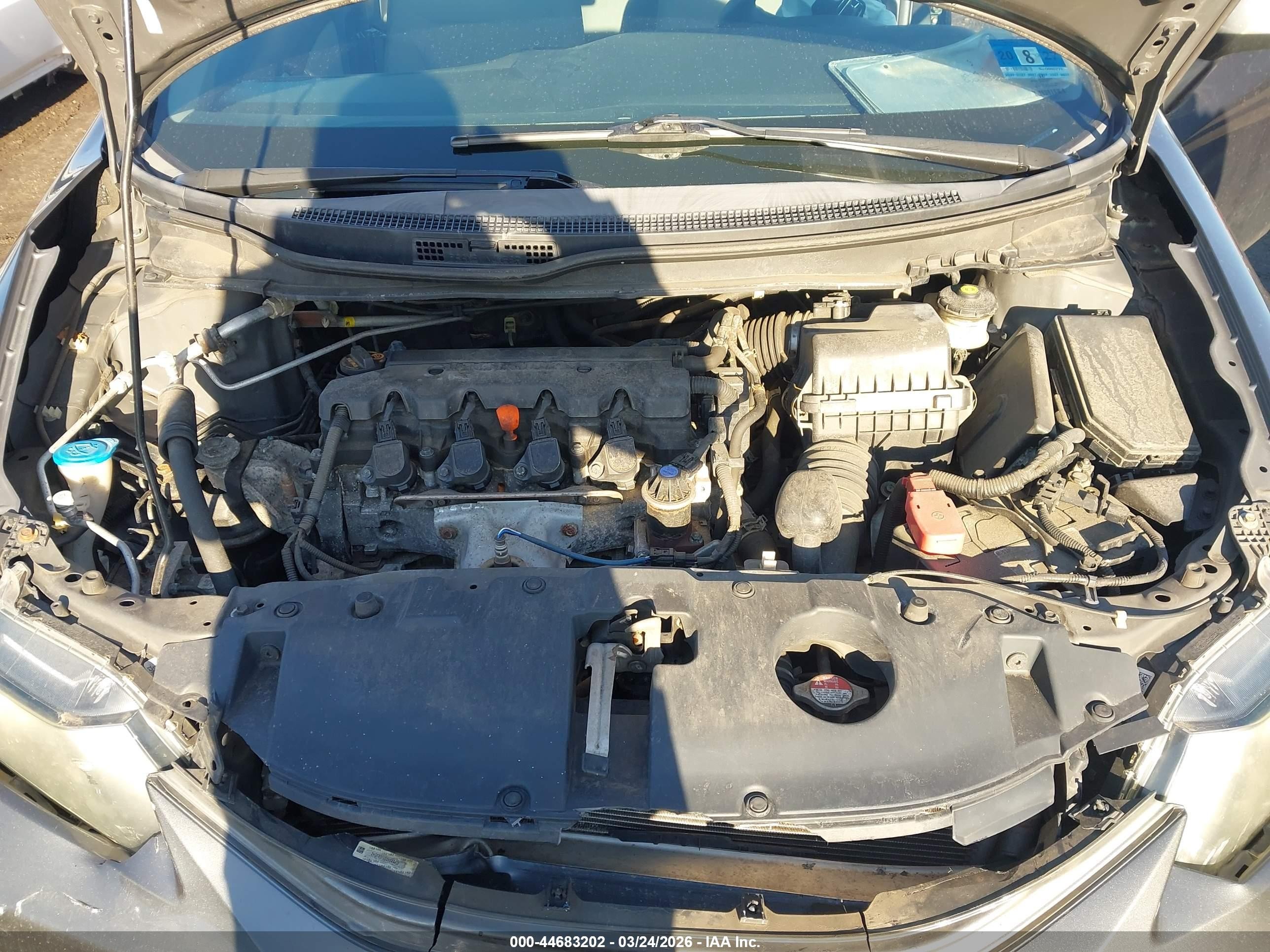 2013 Honda Civic Lx Gray vin: 2HGFB2F53DH544417