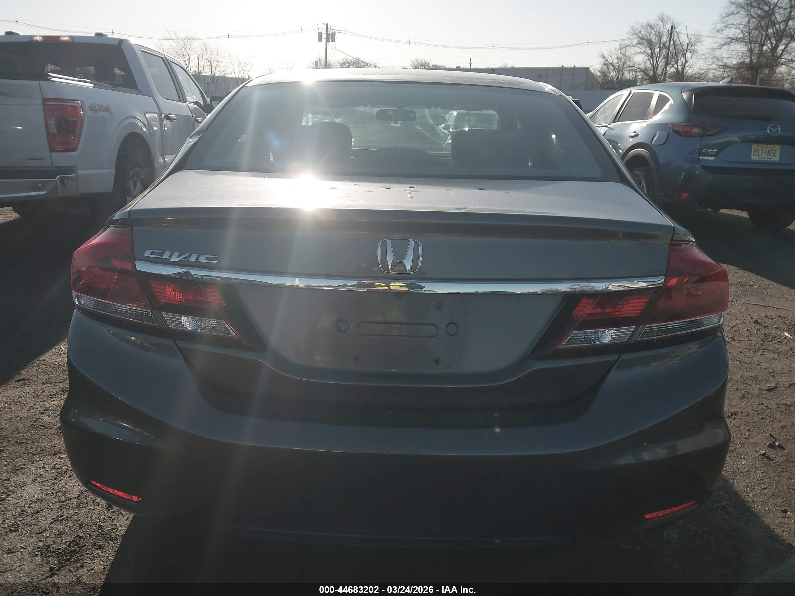 2013 Honda Civic Lx Gray vin: 2HGFB2F53DH544417