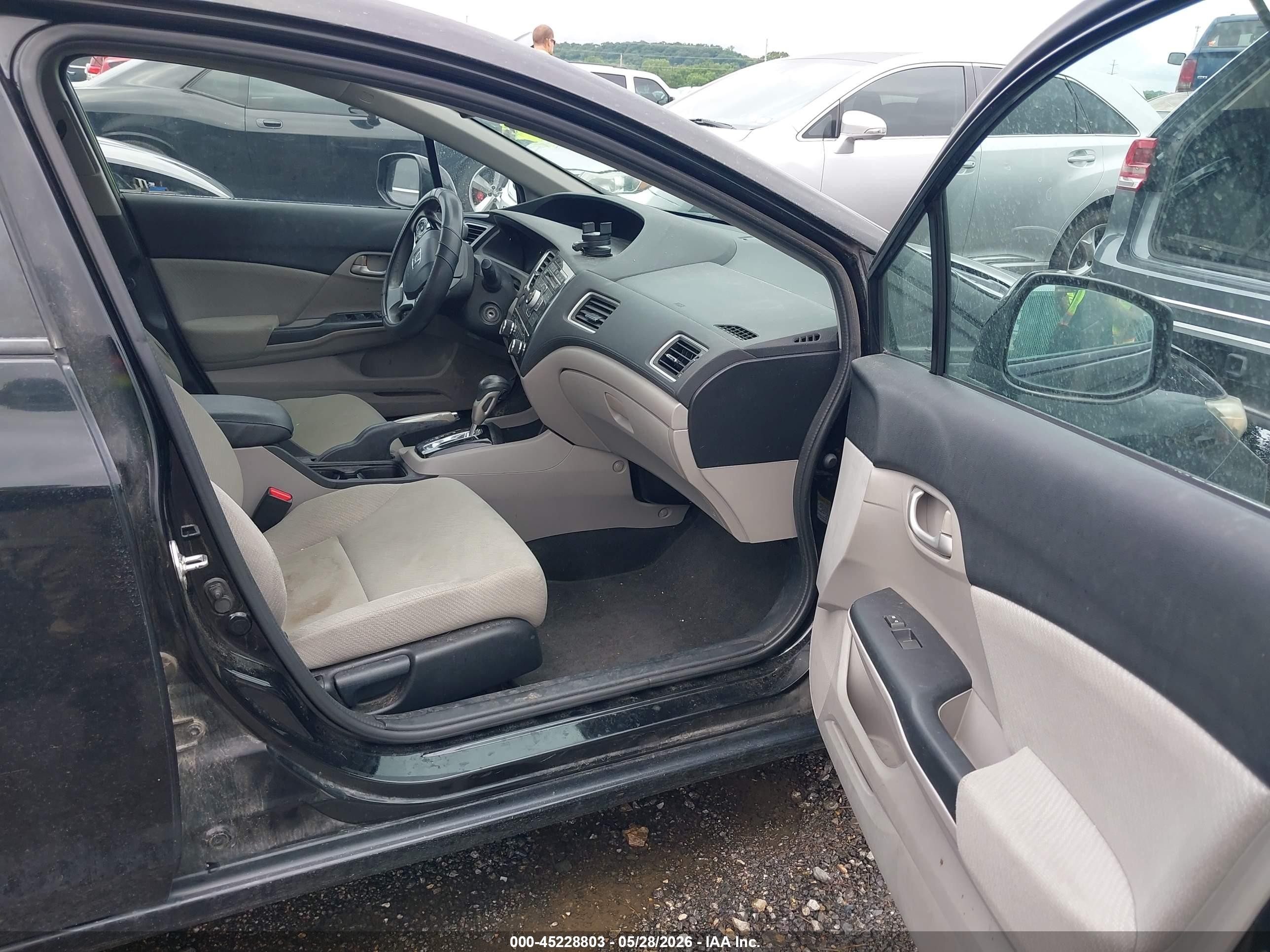 2013 Honda Civic Lx Black vin: 2HGFB2F53DH554901