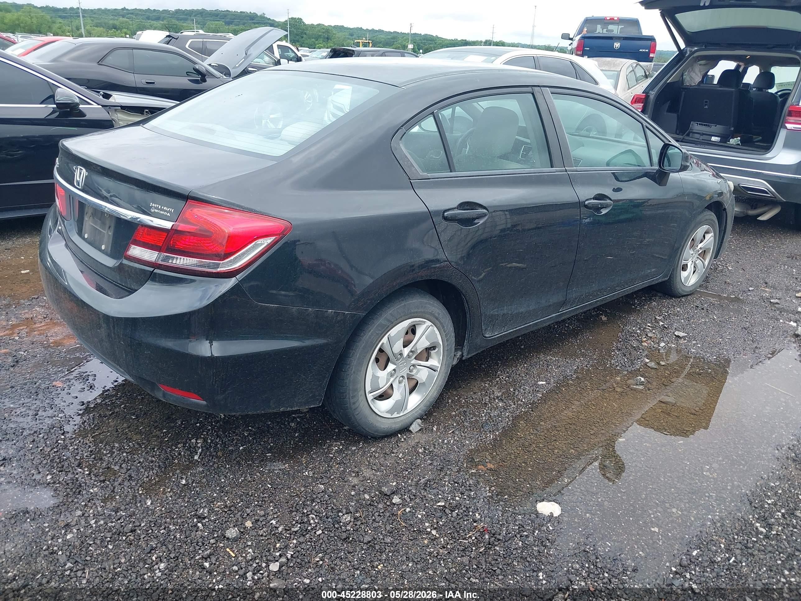 2013 Honda Civic Lx Black vin: 2HGFB2F53DH554901