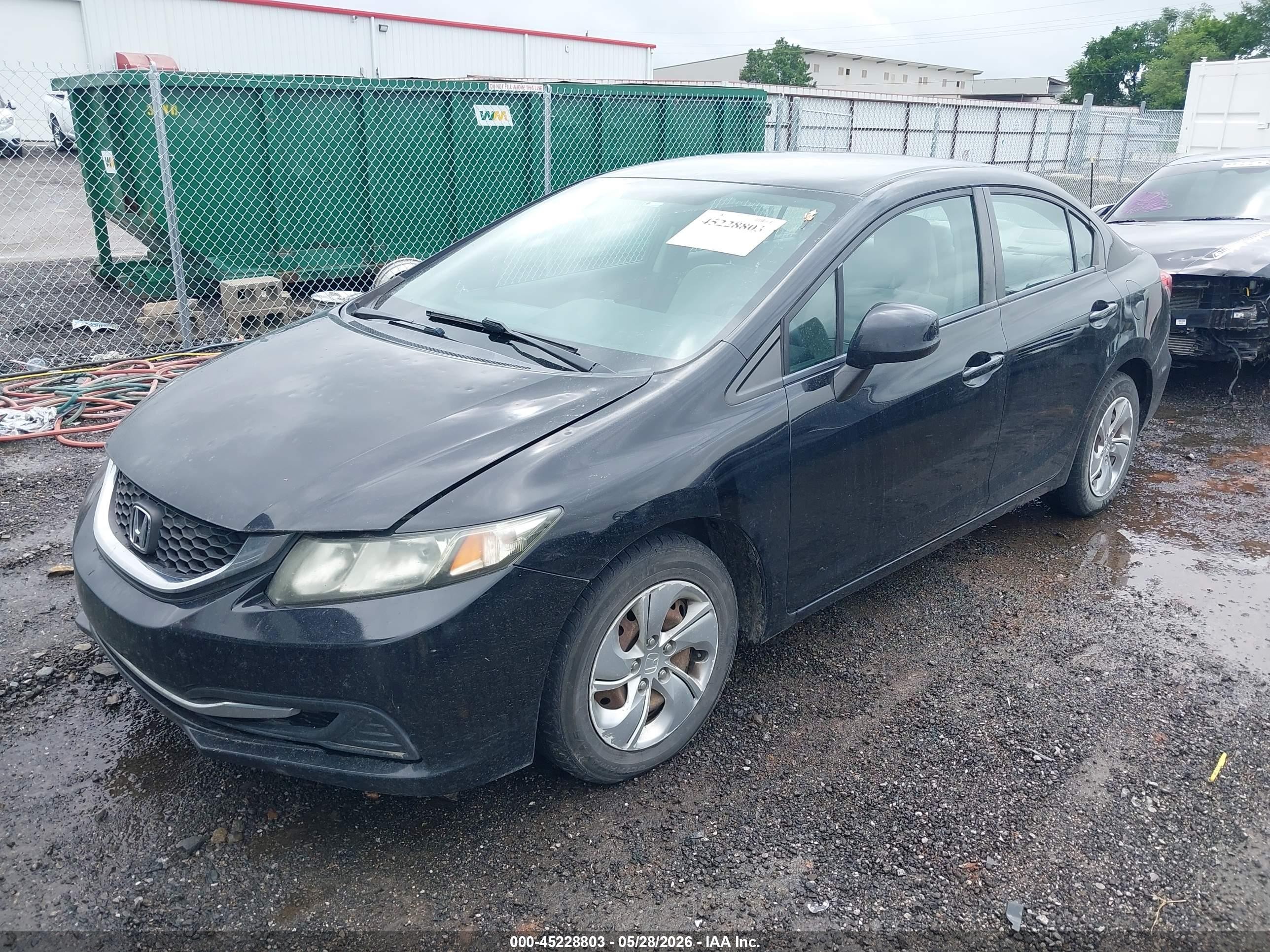 2013 Honda Civic Lx Black vin: 2HGFB2F53DH554901
