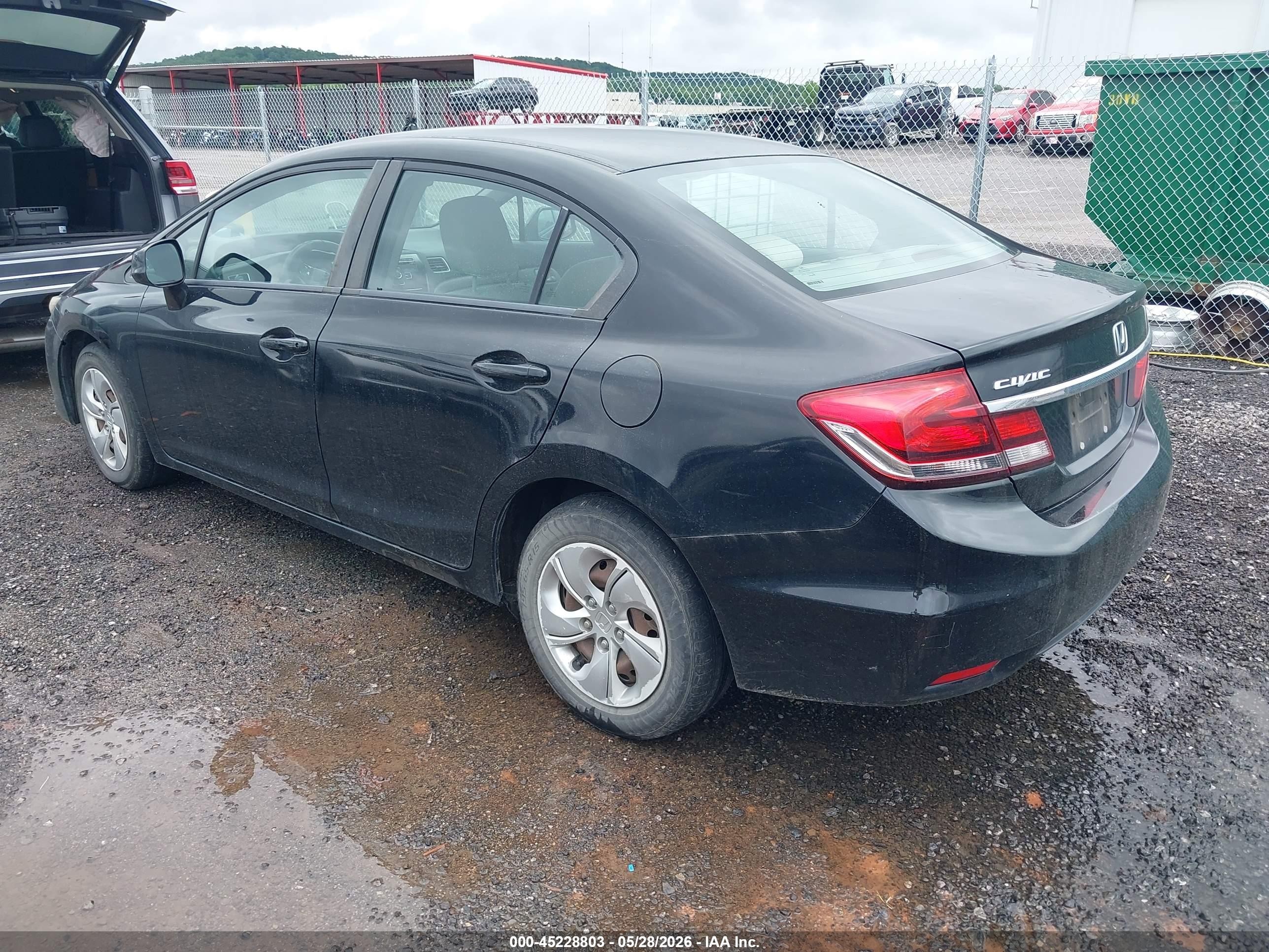 2013 Honda Civic Lx Black vin: 2HGFB2F53DH554901