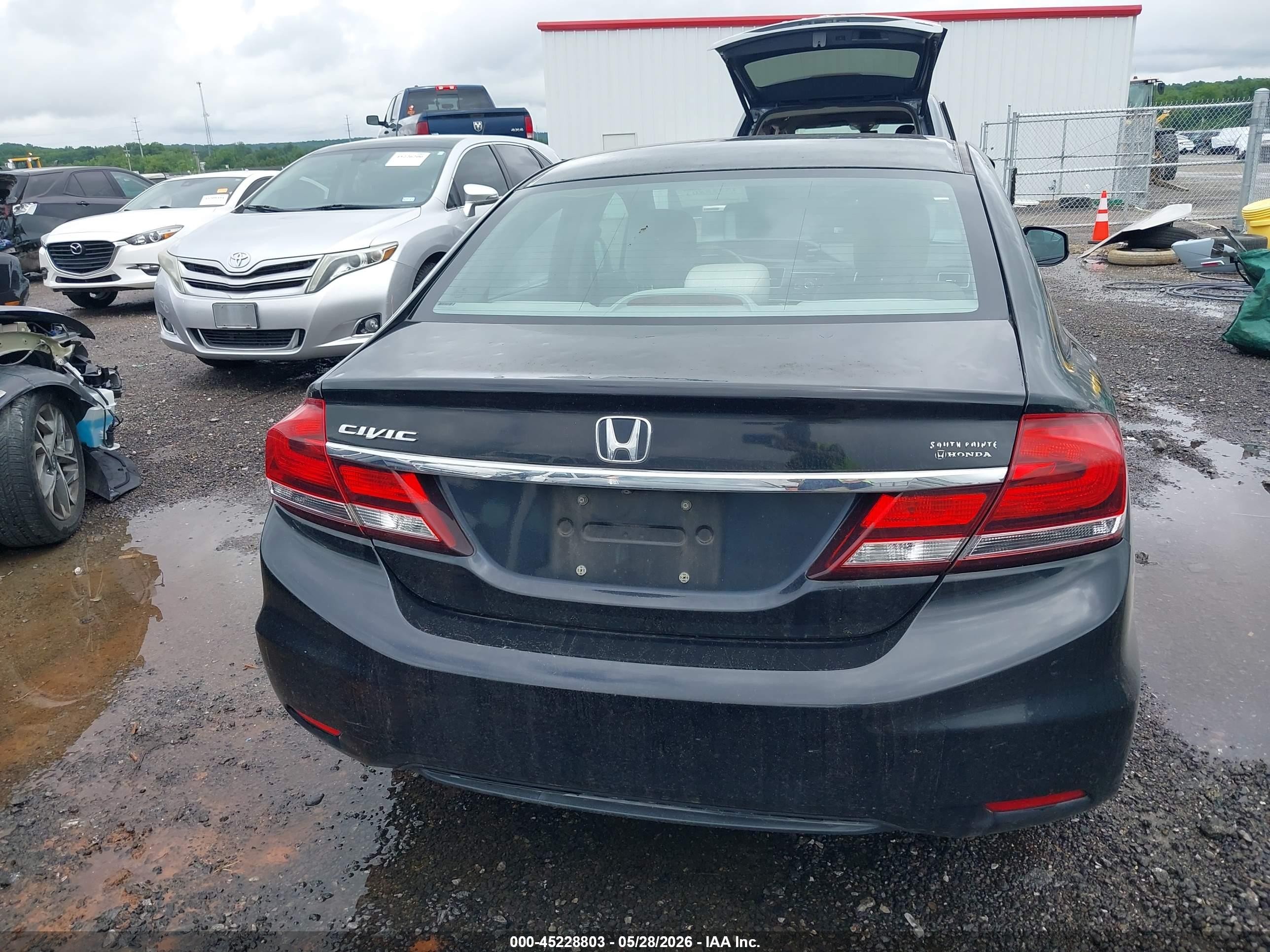 2013 Honda Civic Lx Black vin: 2HGFB2F53DH554901