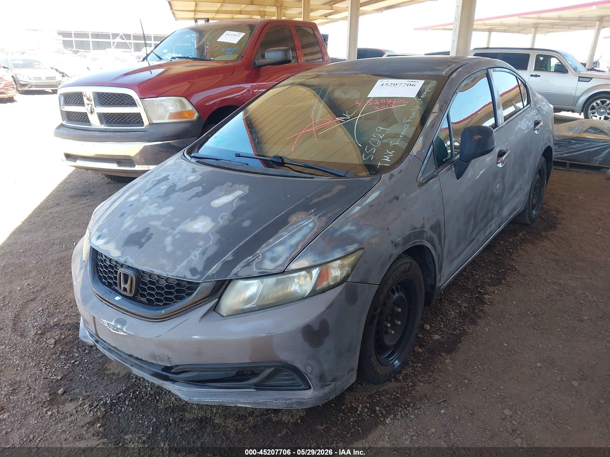 2013 Honda Civic Lx Silver vin: 2HGFB2F53DH556129