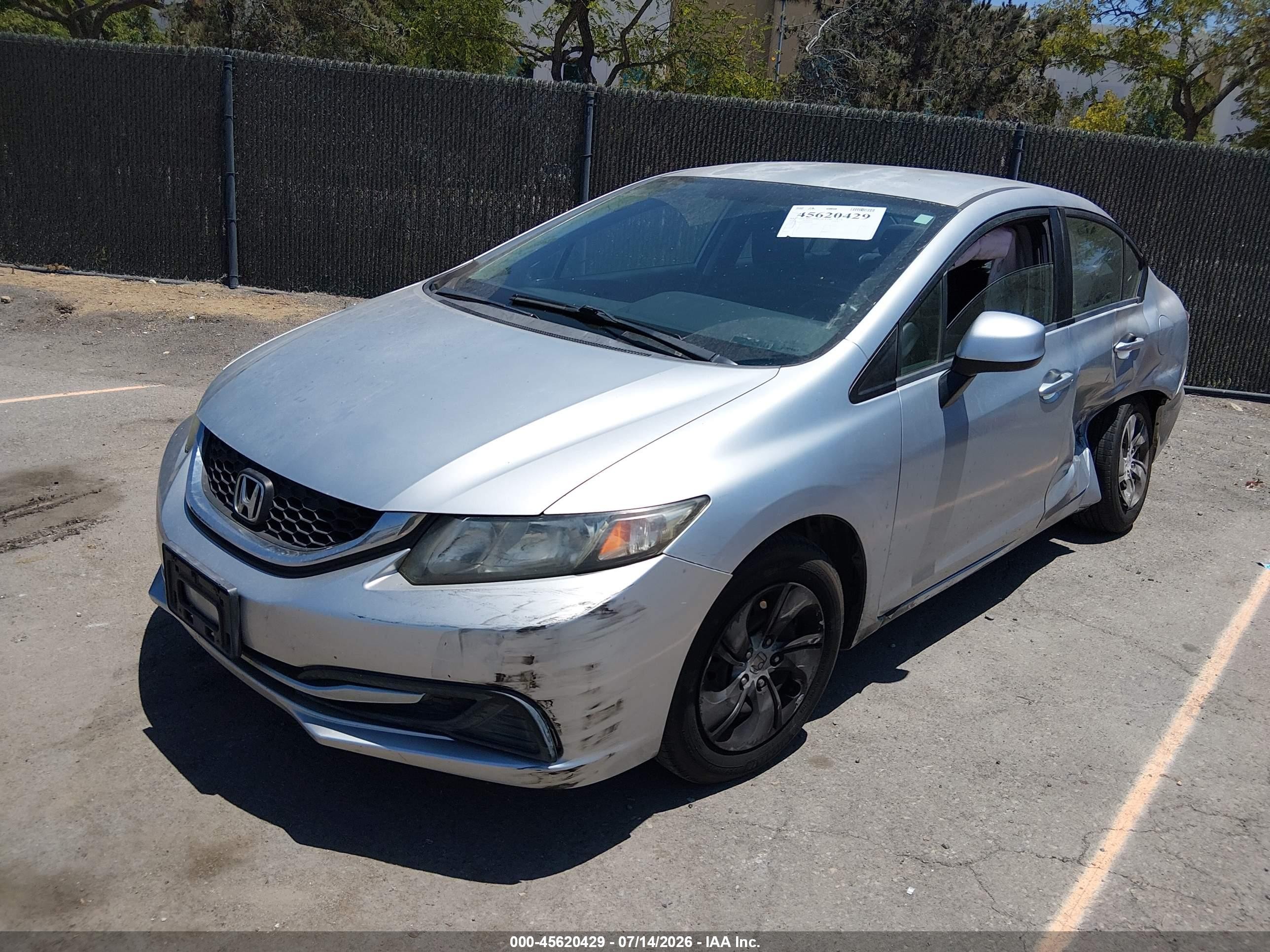 2013 Honda Civic Lx Gray vin: 2HGFB2F53DH560746