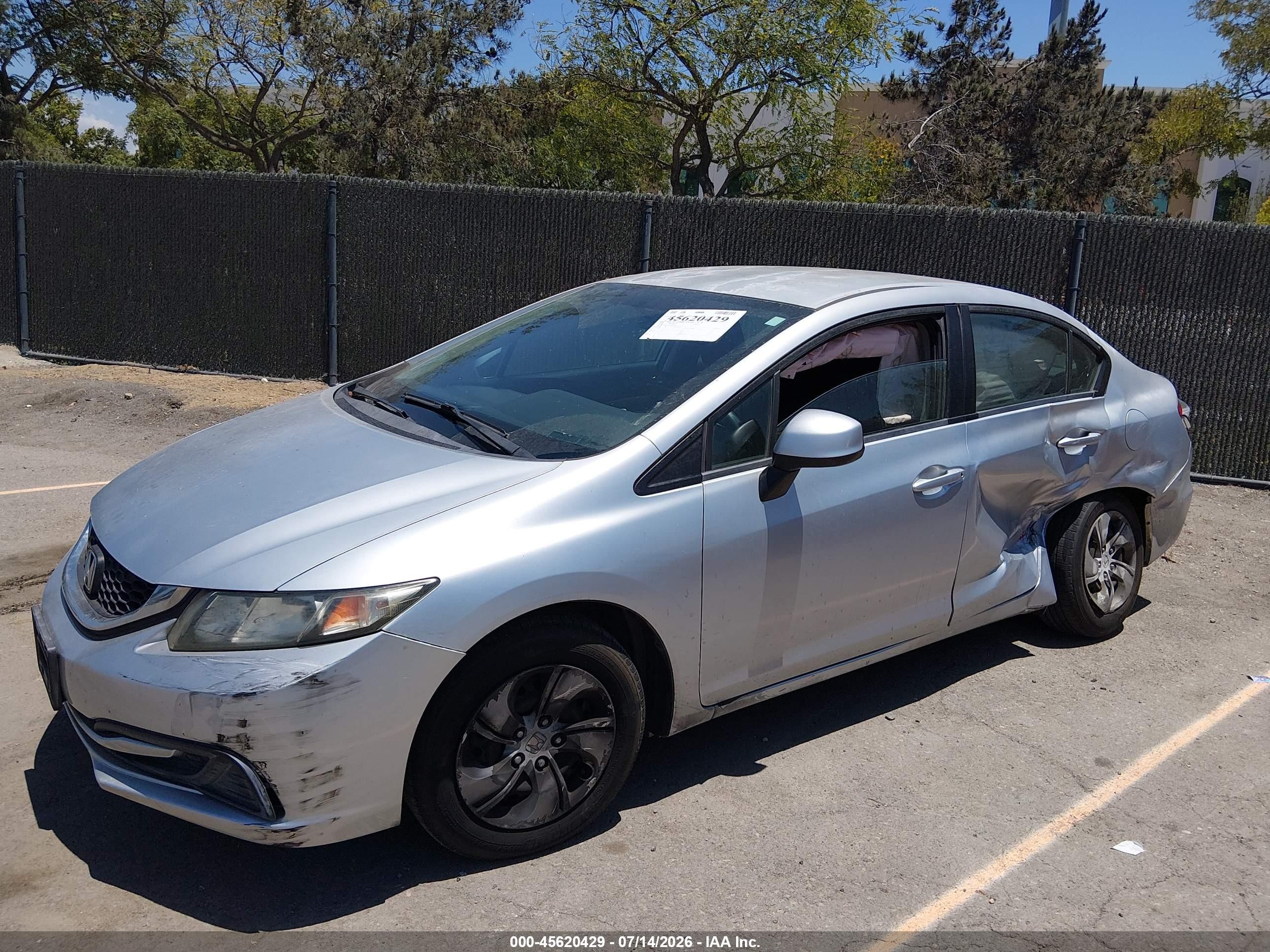 2013 Honda Civic Lx Gray vin: 2HGFB2F53DH560746