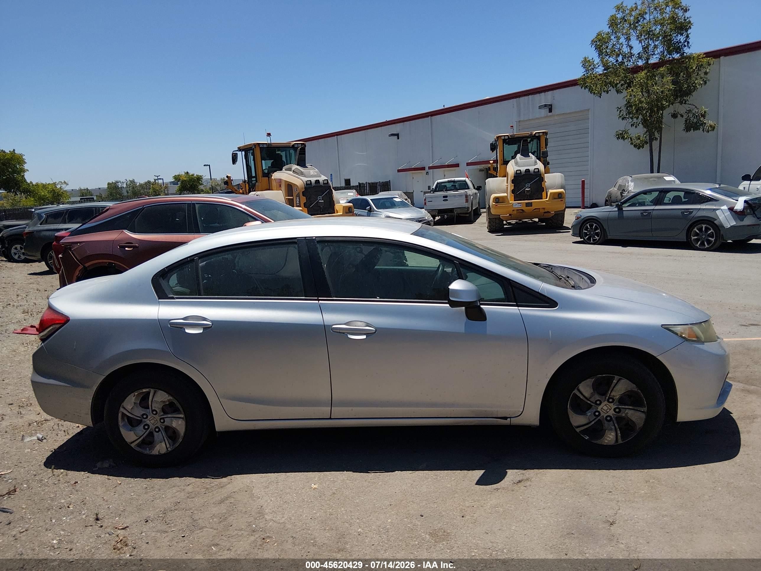 2013 Honda Civic Lx Gray vin: 2HGFB2F53DH560746