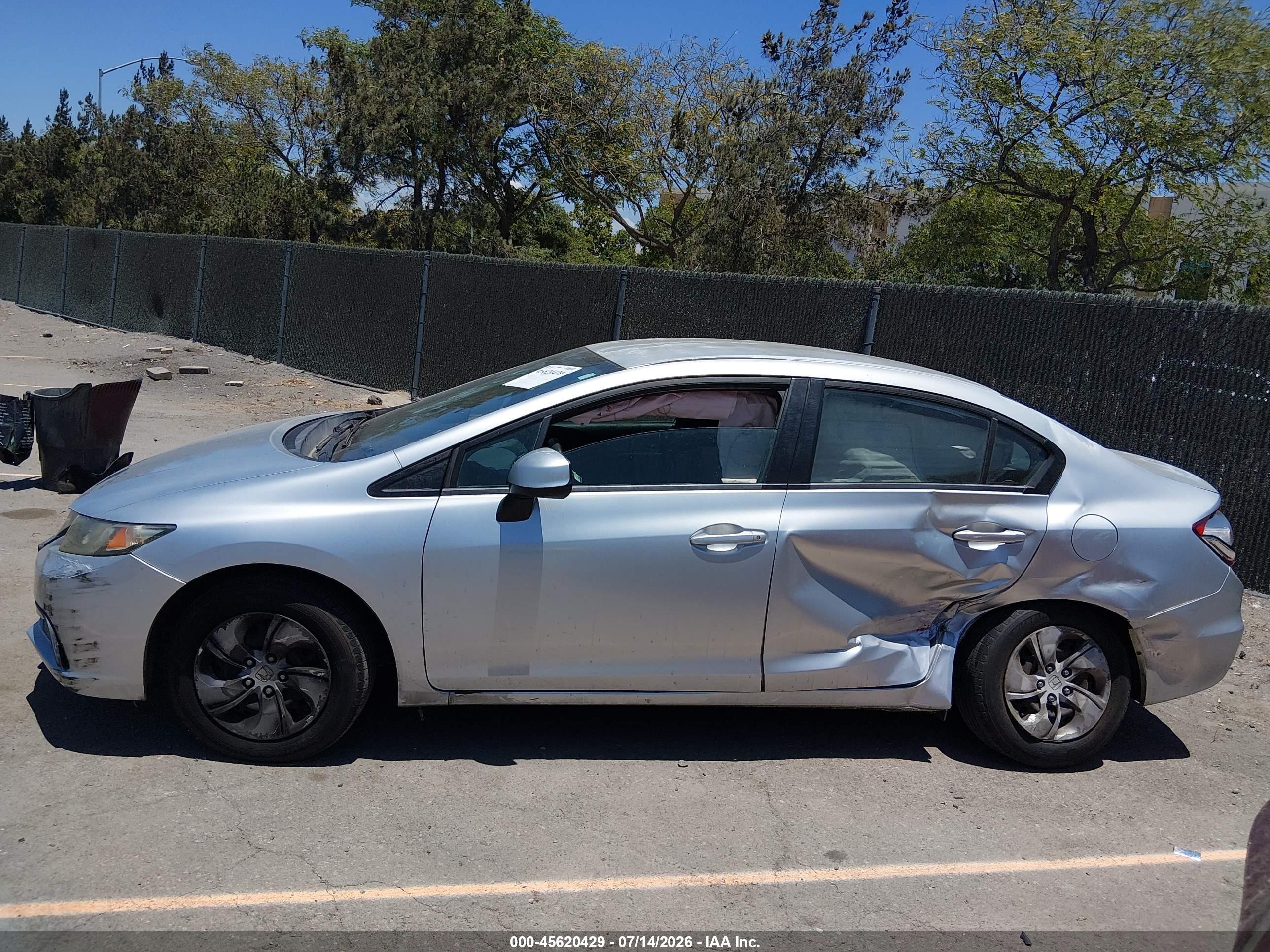 2013 Honda Civic Lx Gray vin: 2HGFB2F53DH560746
