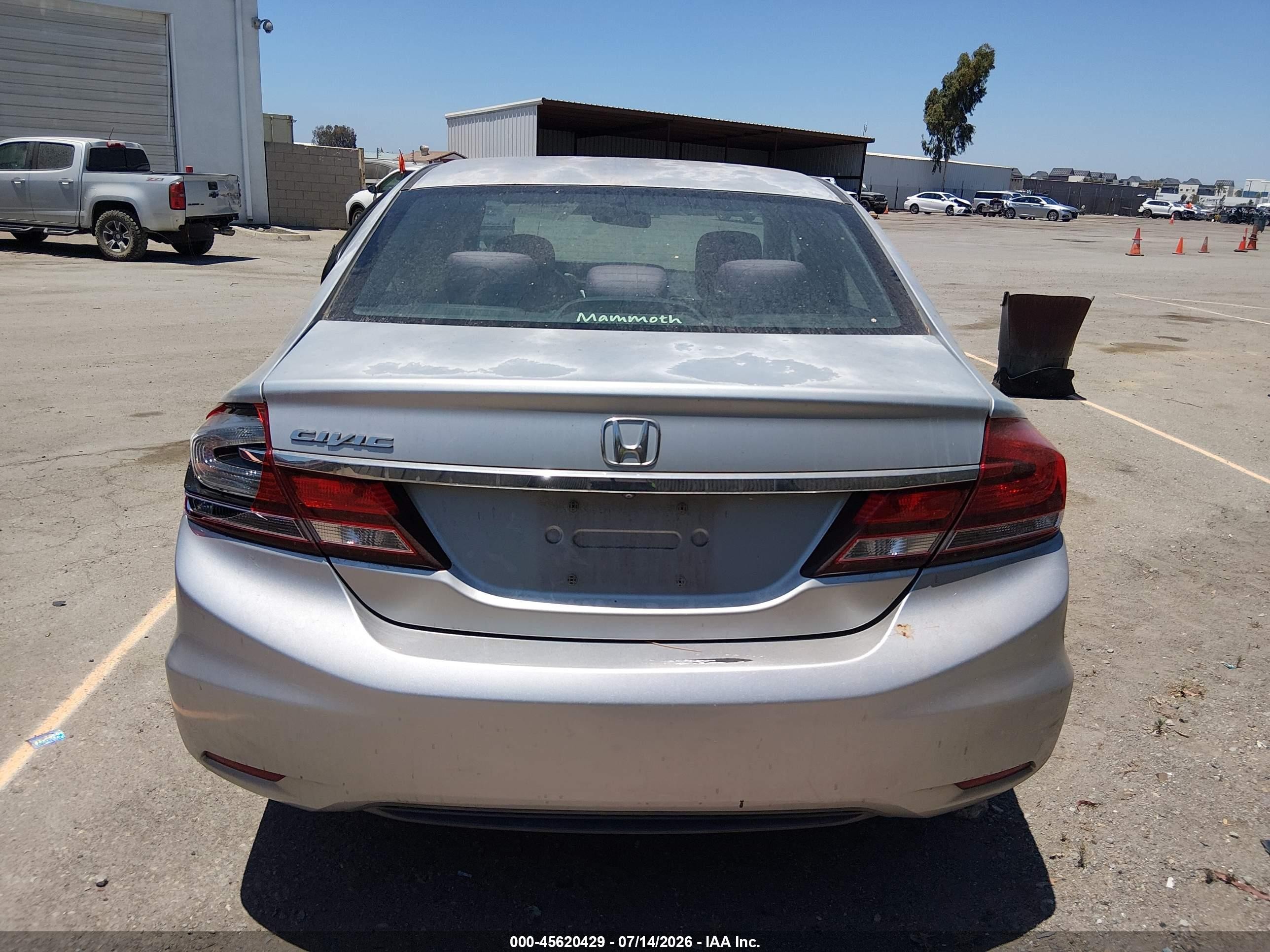 2013 Honda Civic Lx Gray vin: 2HGFB2F53DH560746