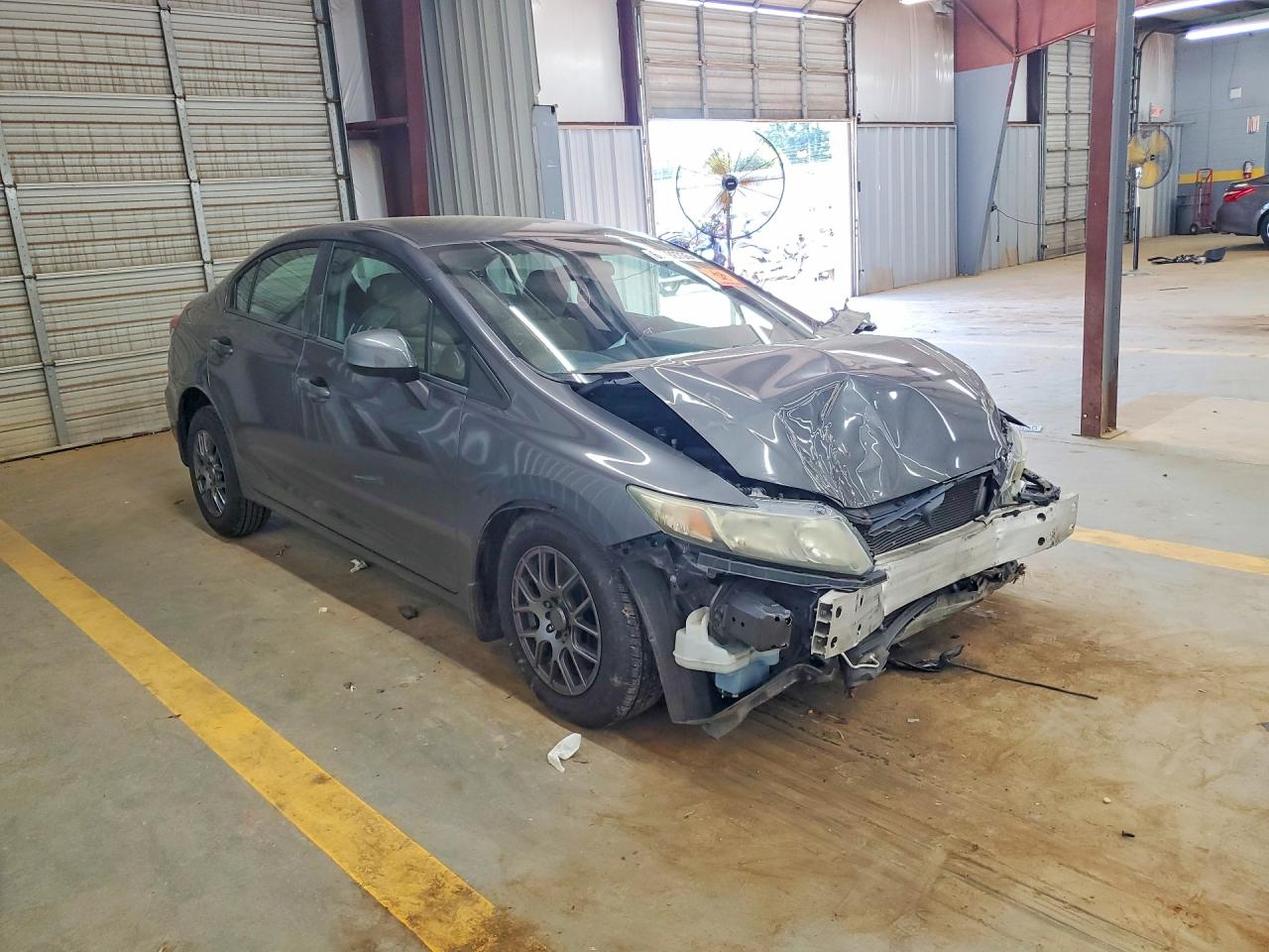 2013 Honda Civic Lx Gray vin: 2HGFB2F53DH564103