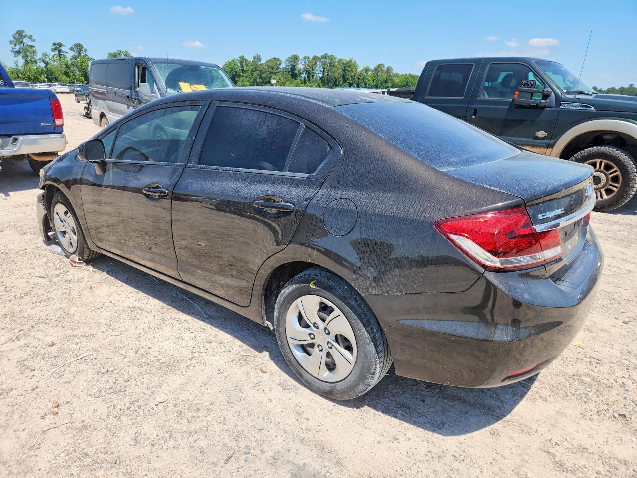 2013 Honda Civic Lx Brown vin: 2HGFB2F53DH567700