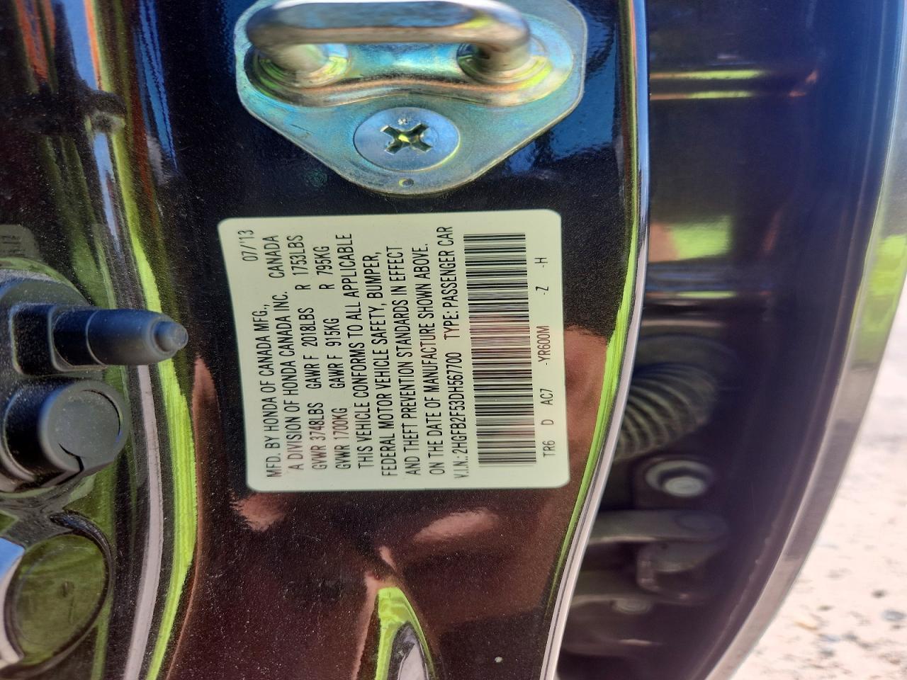 2013 Honda Civic Lx Brown vin: 2HGFB2F53DH567700