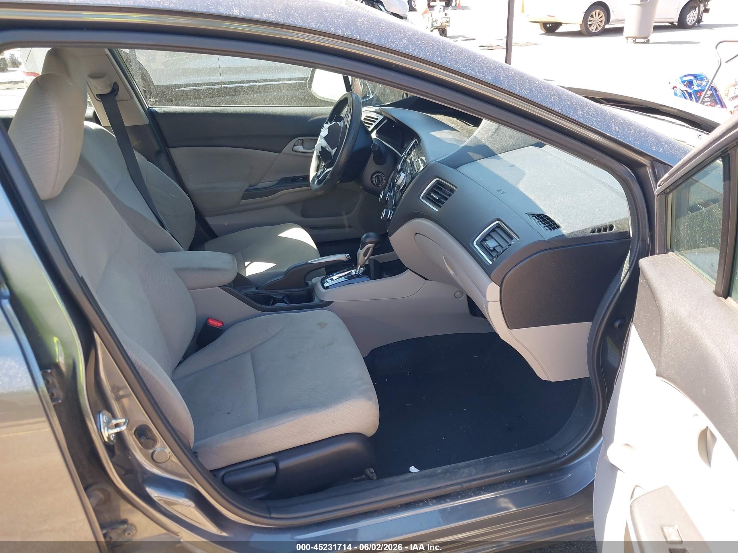 2013 Honda Civic Lx Gray vin: 2HGFB2F53DH569477