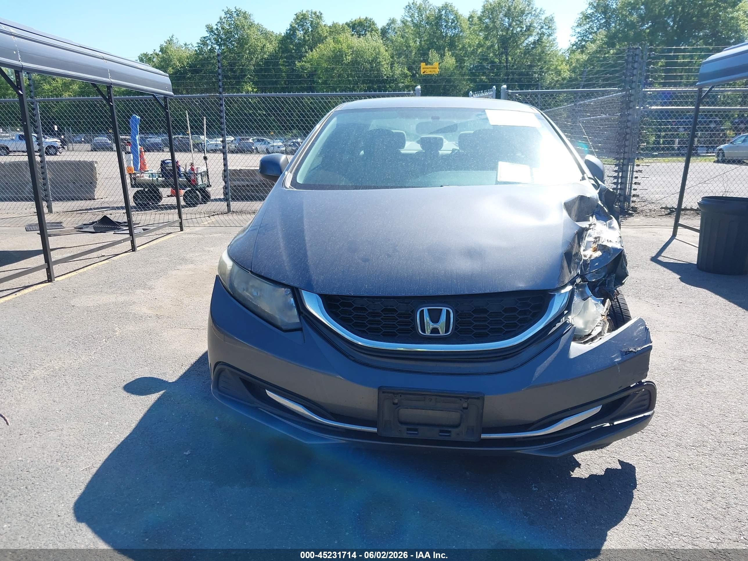 2013 Honda Civic Lx Gray vin: 2HGFB2F53DH569477