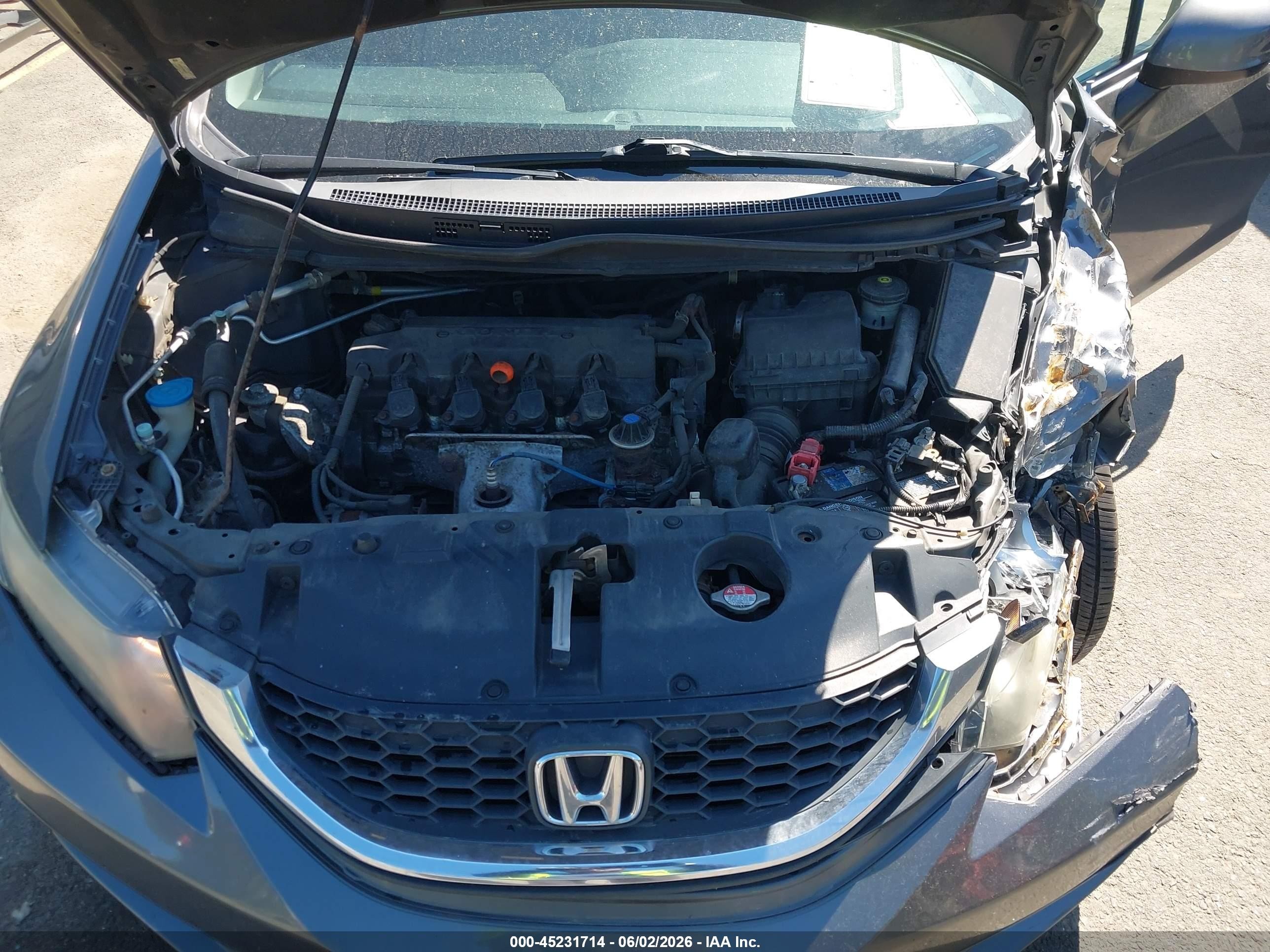 2013 Honda Civic Lx Gray vin: 2HGFB2F53DH569477