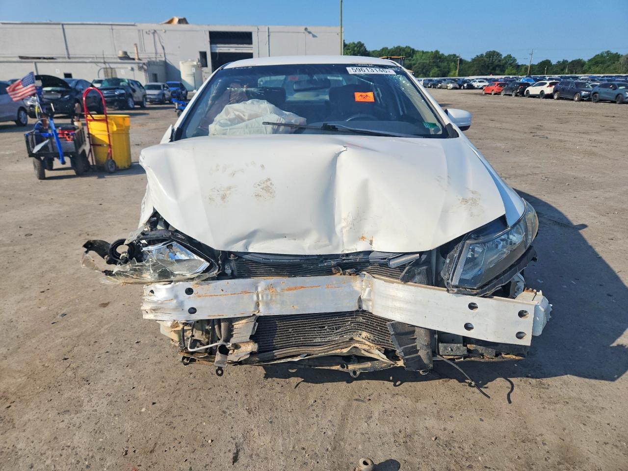 2013 Honda Civic Lx White vin: 2HGFB2F53DH570399