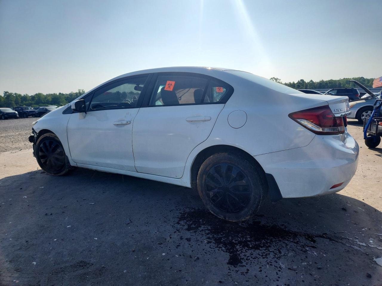 2013 Honda Civic Lx White vin: 2HGFB2F53DH570399