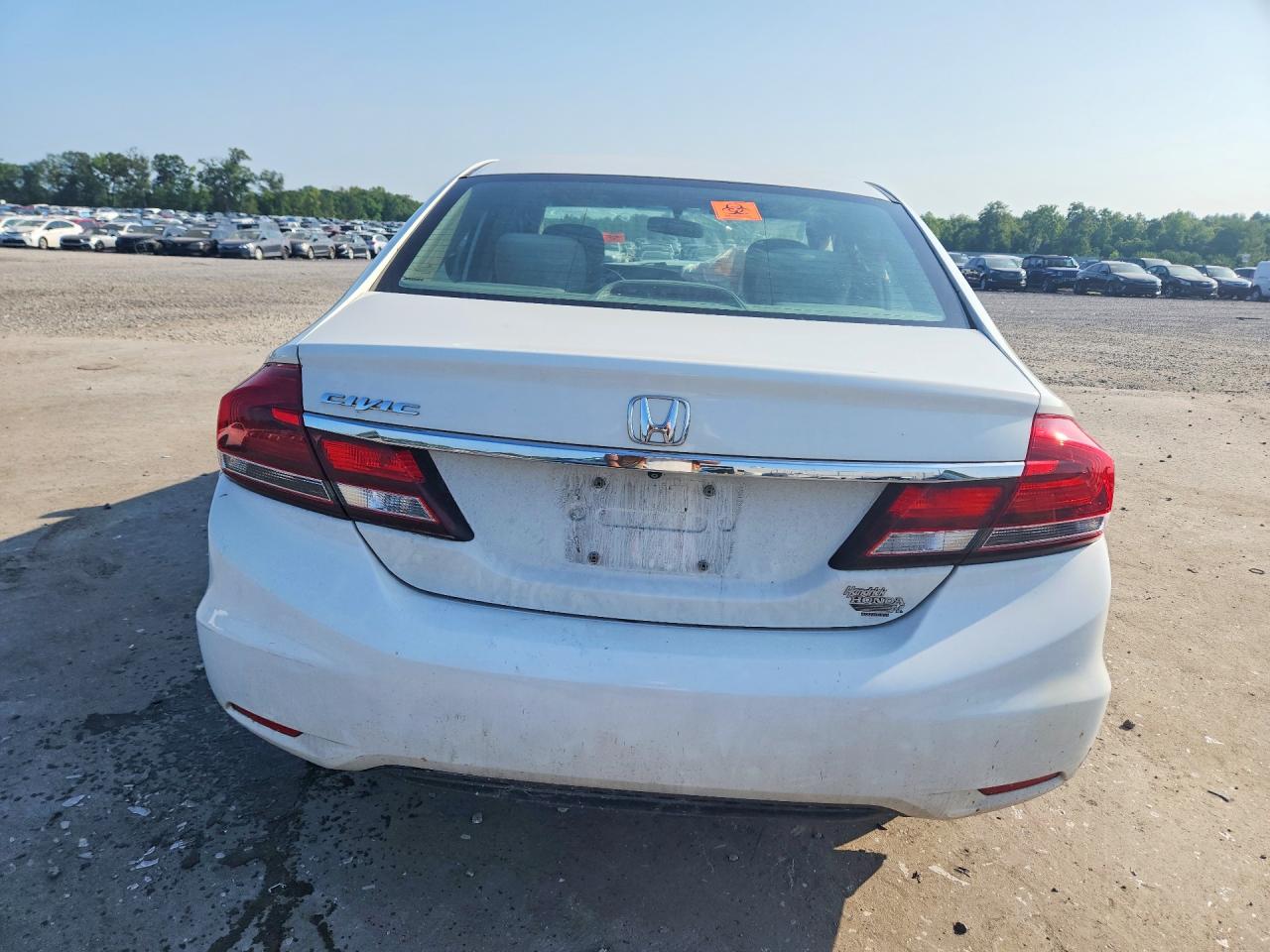 2013 Honda Civic Lx White vin: 2HGFB2F53DH570399