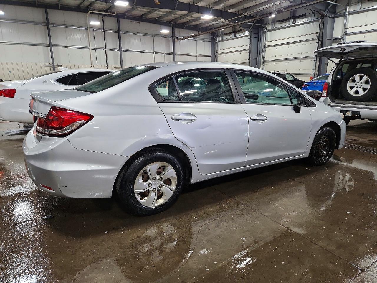 2013 Honda Civic Lx Silver vin: 2HGFB2F53DH571083