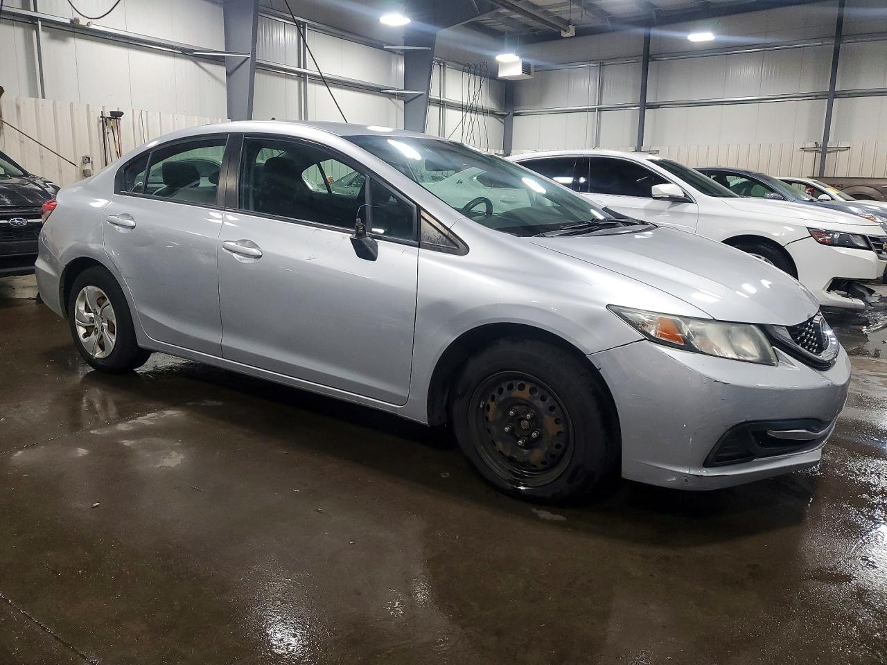 2013 Honda Civic Lx Silver vin: 2HGFB2F53DH571083
