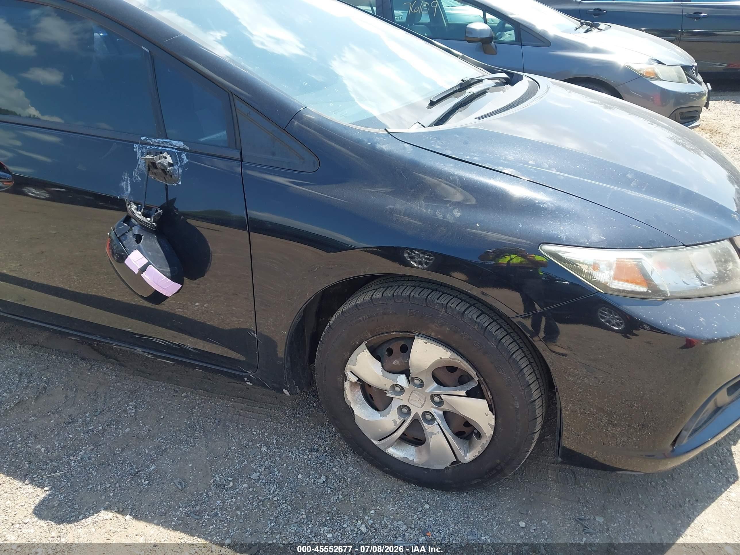 2013 Honda Civic Lx Black vin: 2HGFB2F53DH572511