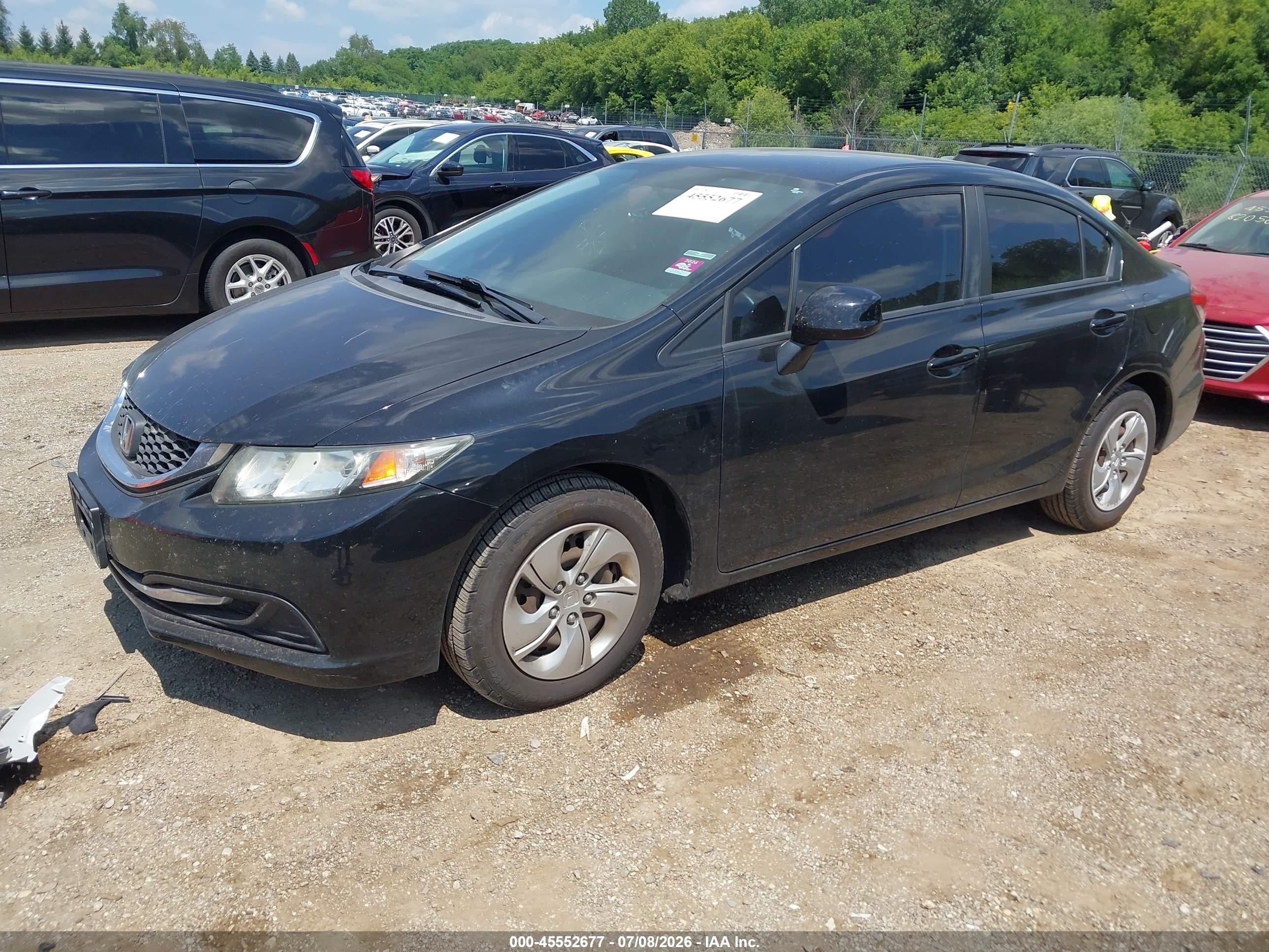 2013 Honda Civic Lx Black vin: 2HGFB2F53DH572511