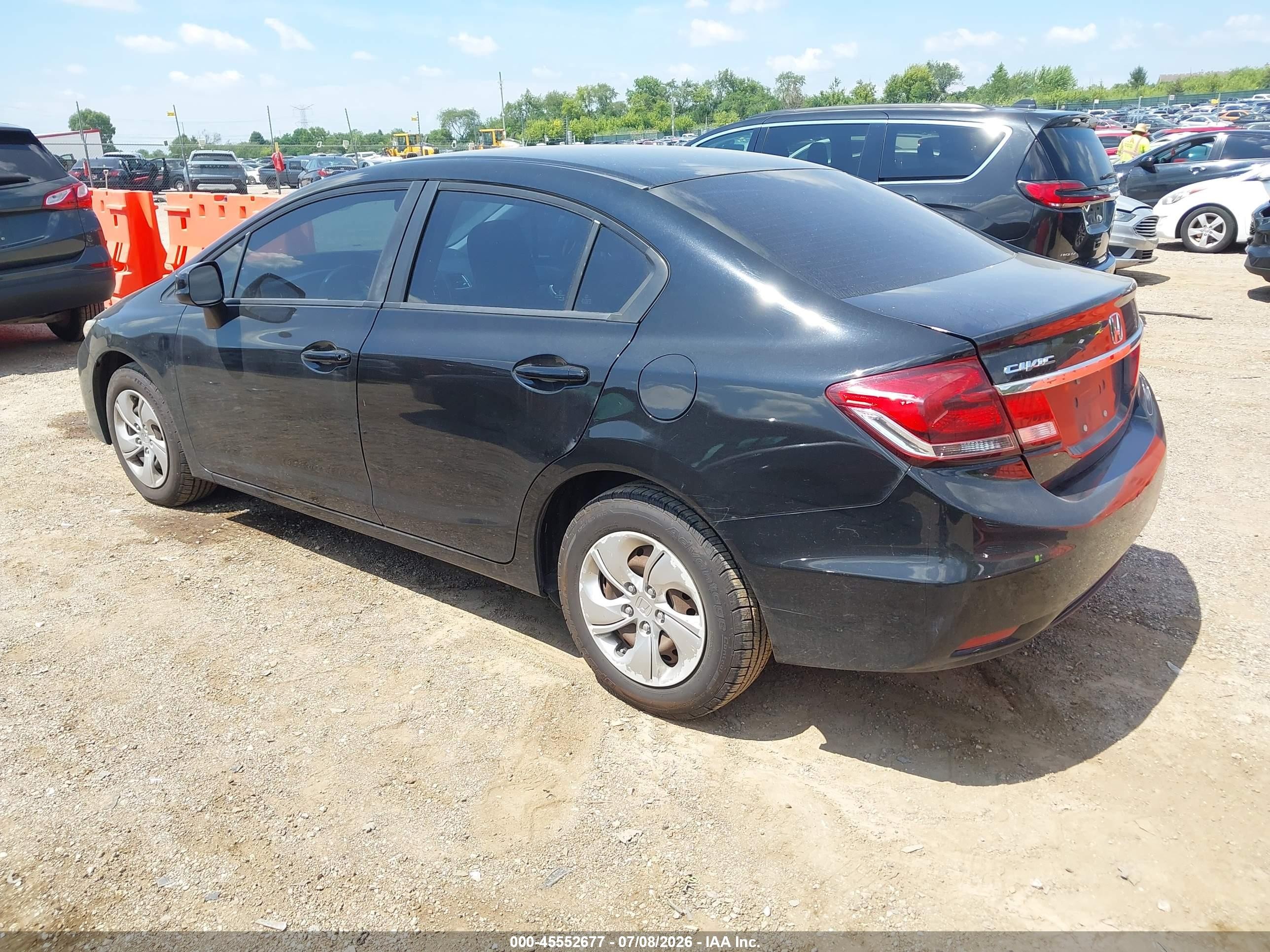 2013 Honda Civic Lx Black vin: 2HGFB2F53DH572511