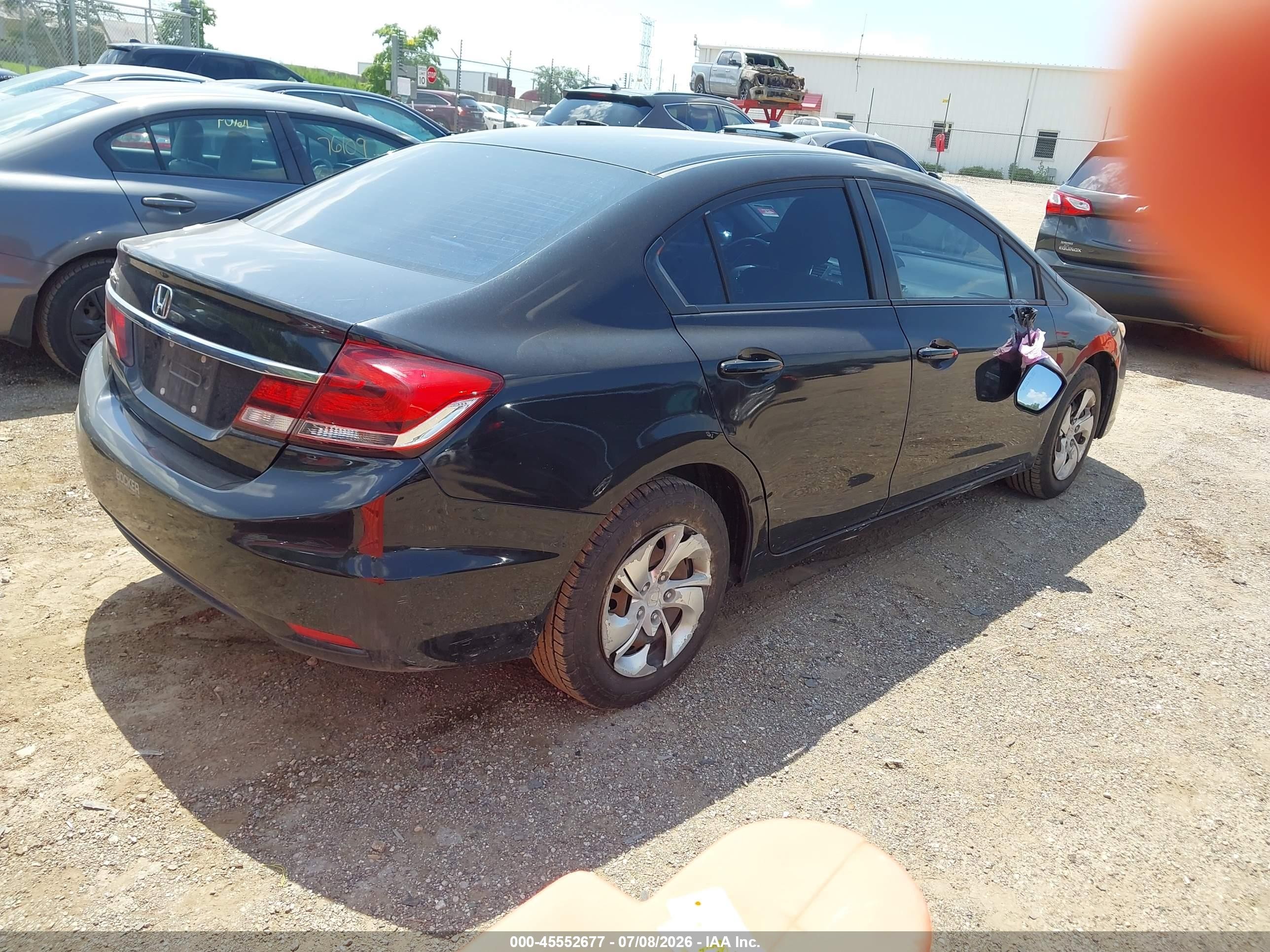 2013 Honda Civic Lx Black vin: 2HGFB2F53DH572511