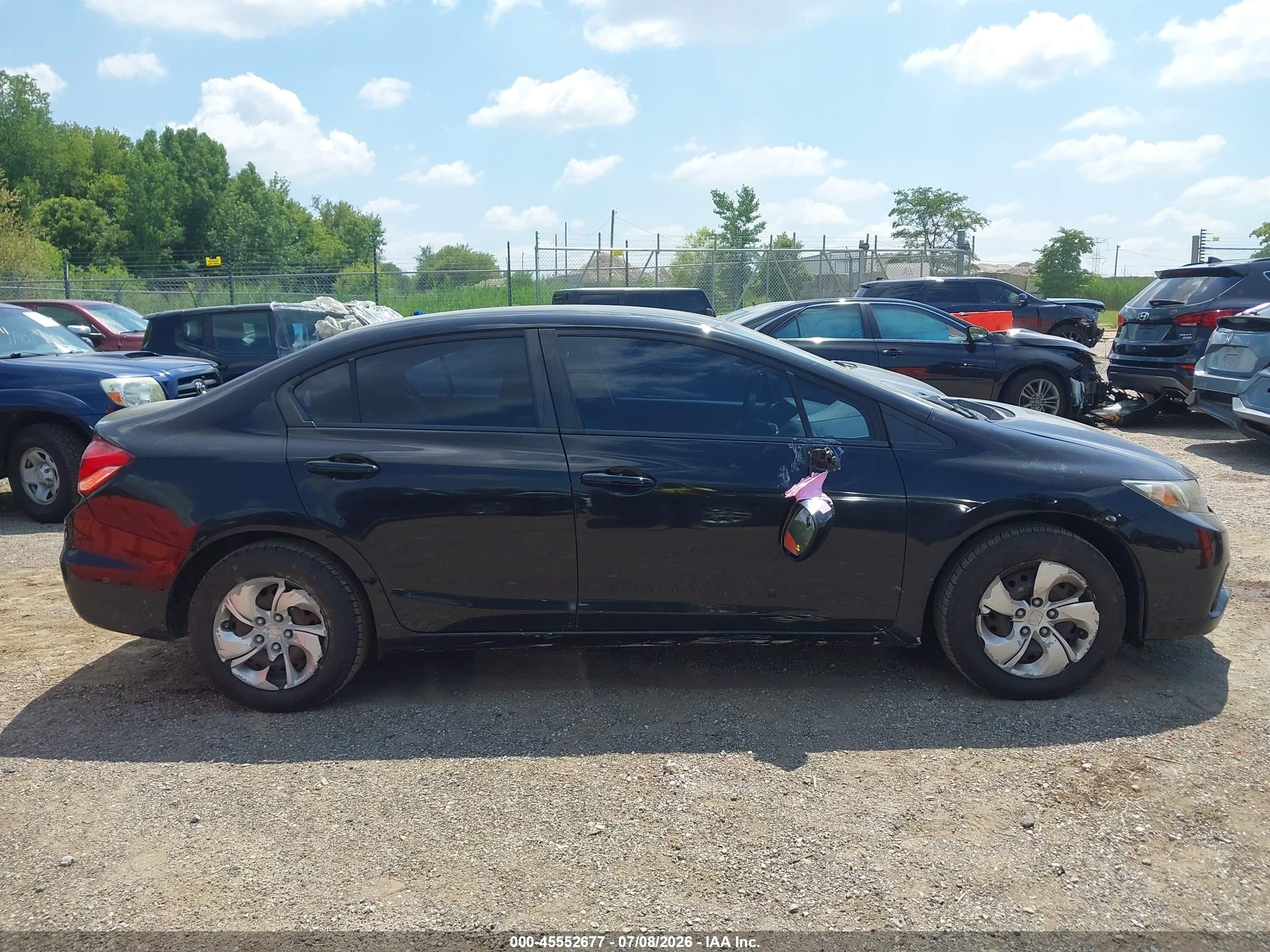 2013 Honda Civic Lx Black vin: 2HGFB2F53DH572511