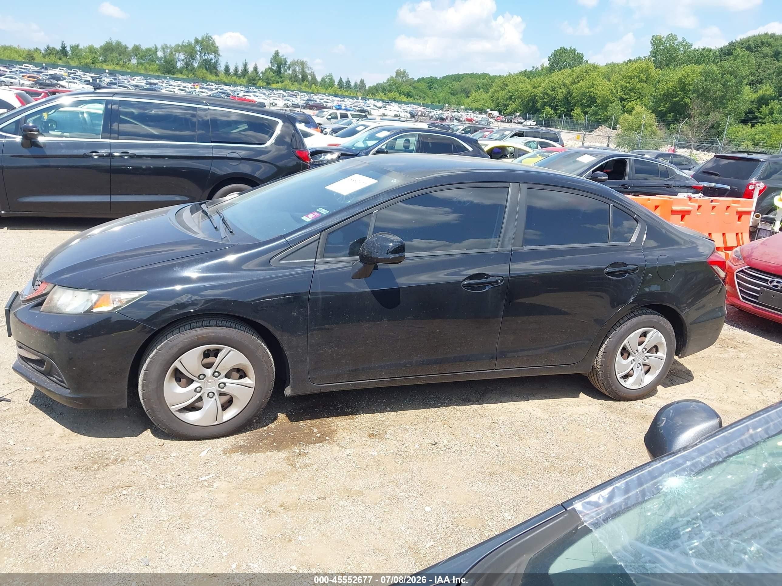 2013 Honda Civic Lx Black vin: 2HGFB2F53DH572511