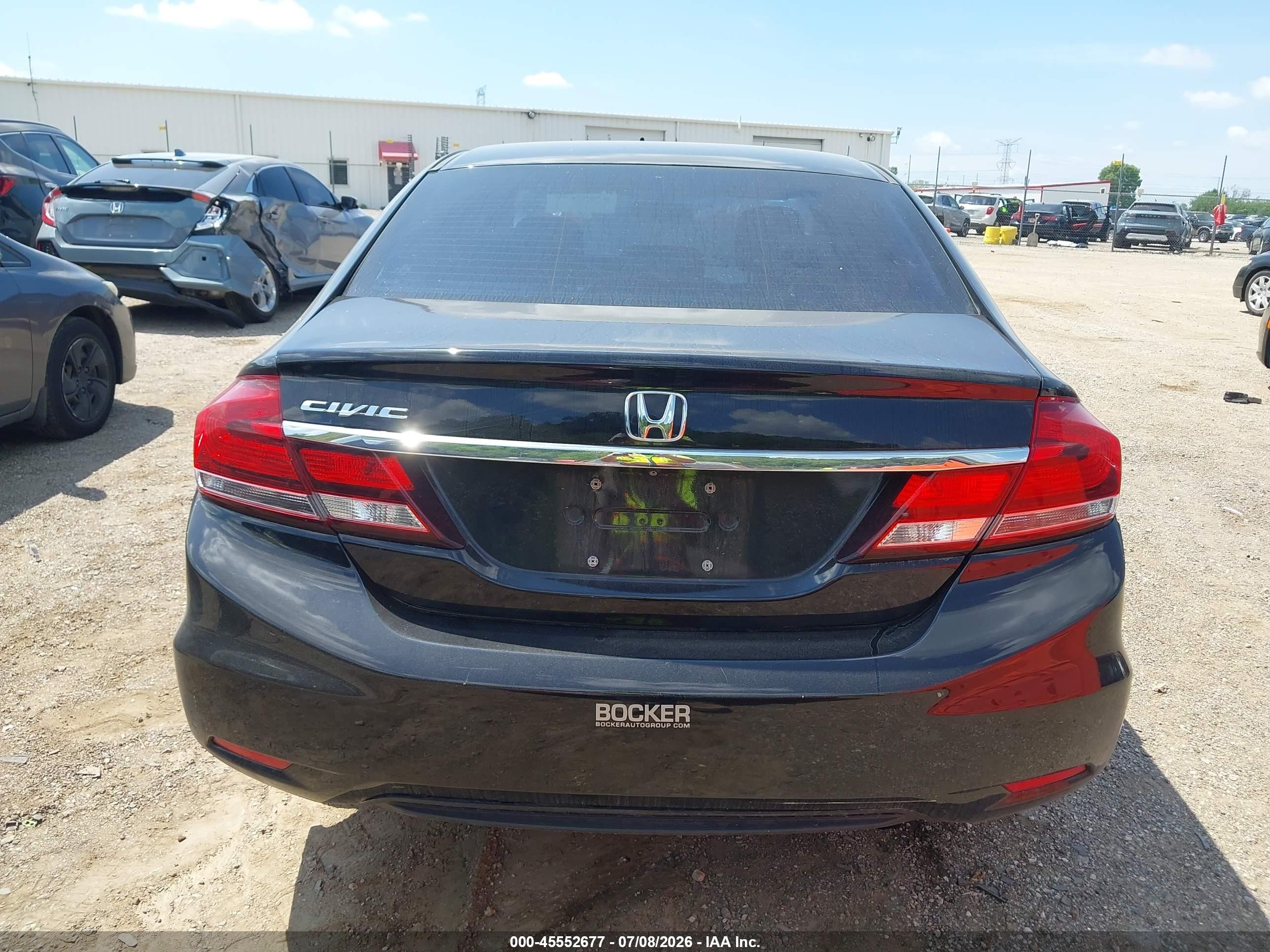 2013 Honda Civic Lx Black vin: 2HGFB2F53DH572511